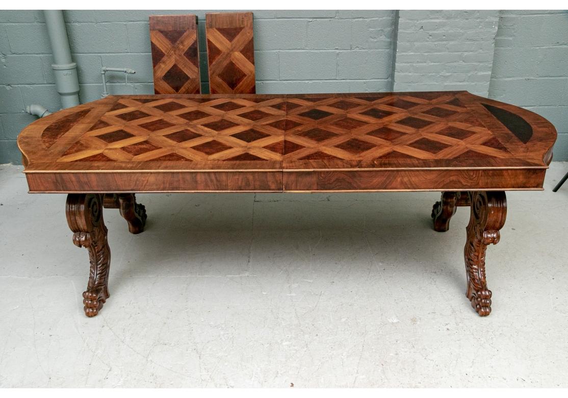 Massive Louis XIV Style Parquet Dining Table  For Sale 3