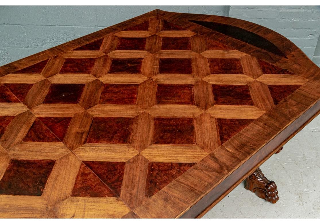 Massive Louis XIV Style Parquet Dining Table  For Sale 7