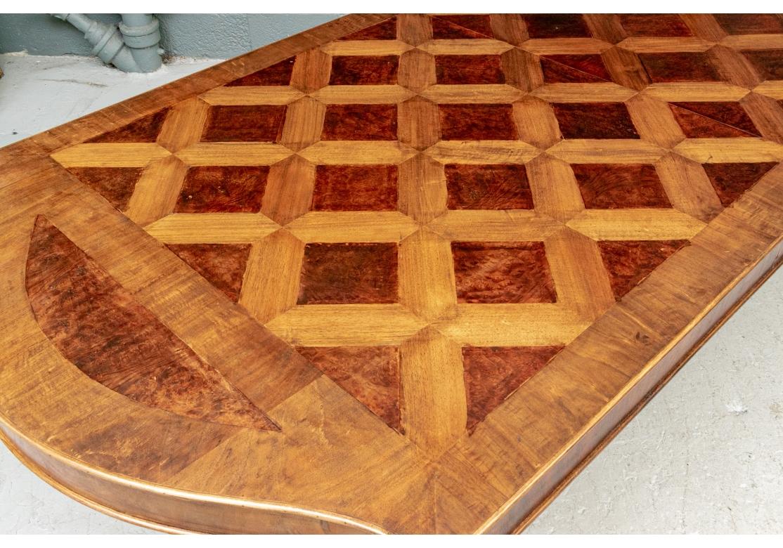 Massive Louis XIV Style Parquet Dining Table  For Sale 2