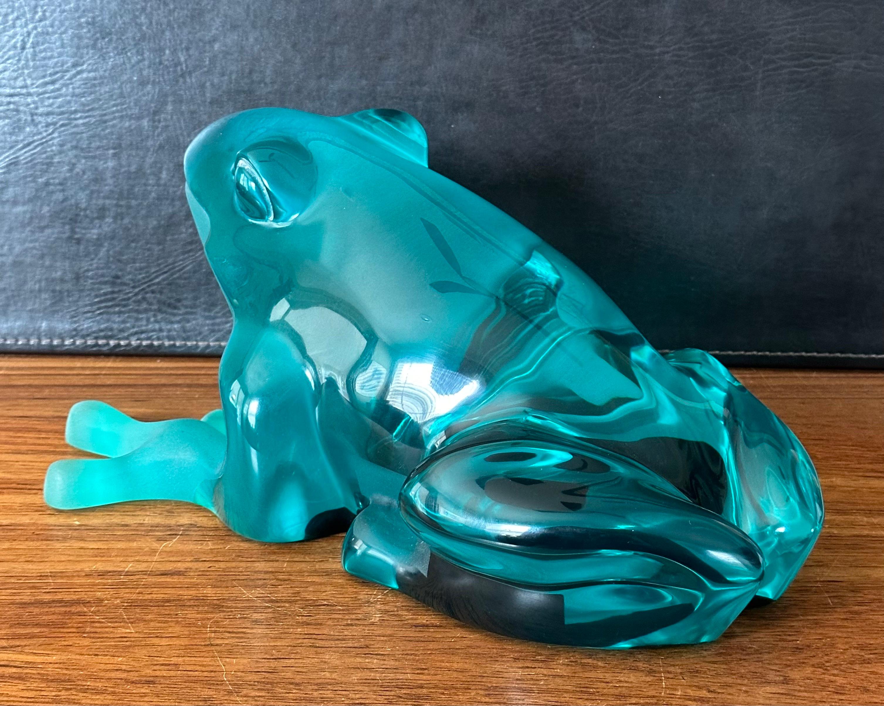 Massive Lucite Frog Sculpture by Shlomi Haziza In Good Condition In San Diego, CA