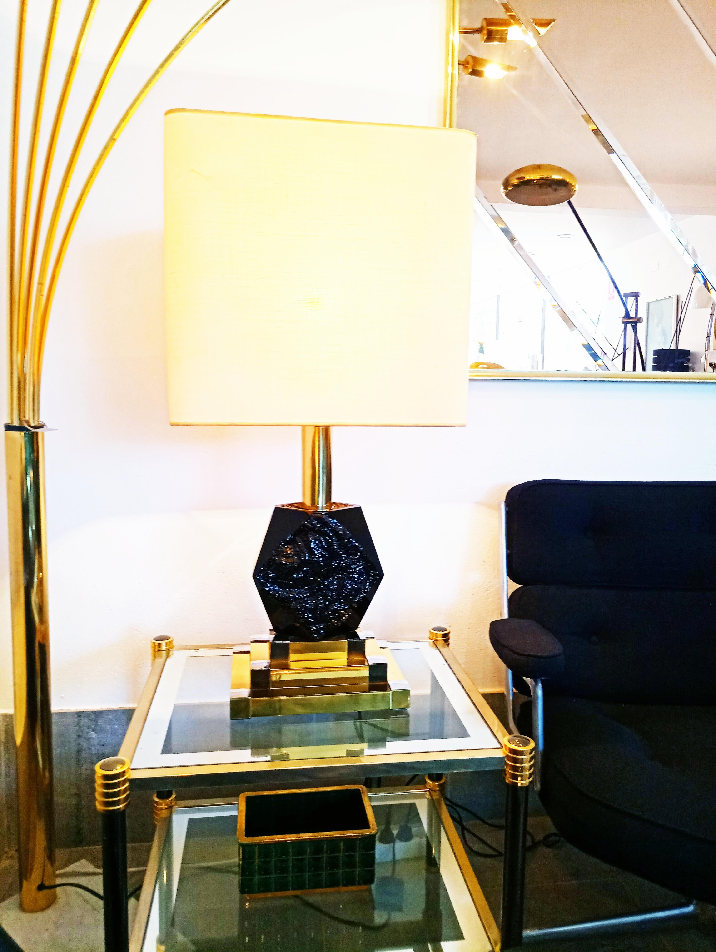 Massive Lumica Table Lamp by Willy Rizzo, 1970s For Sale 1