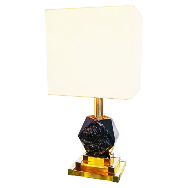 Massive Lumica Table Lamp by Willy Rizzo, 1970s For Sale at 1stDibs
