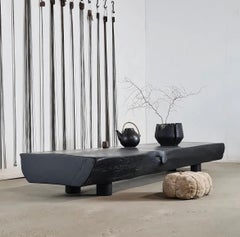 Massive Matte Black Elm Low Coffee Table