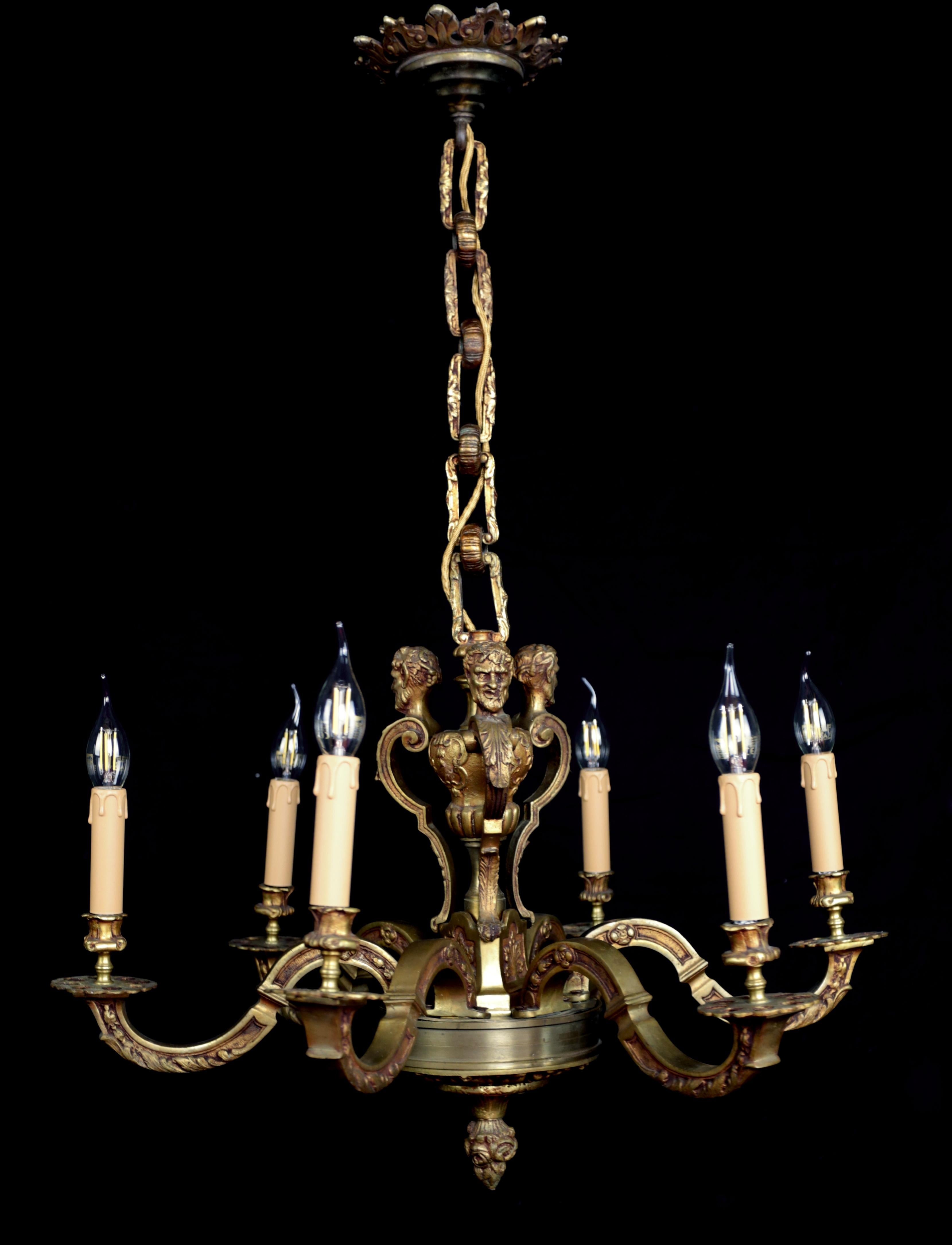 Louis XIV Massive Mazarin bronze chandelier For Sale