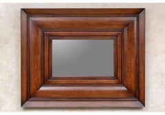 Massive Mclain Wiesand Wood Wall Mirror with Mercury Glass