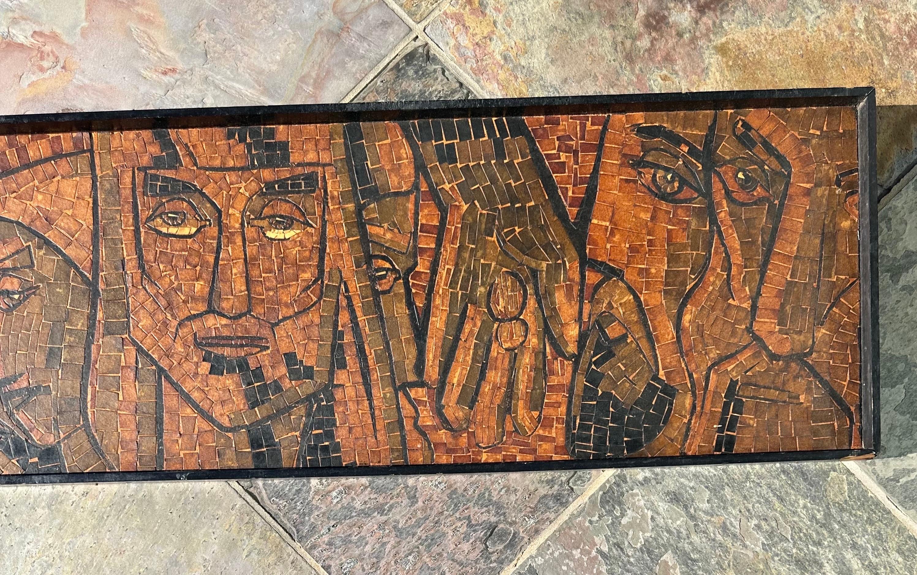 Massive MCM Mosaik Wandbehang von Jesus und Jünger im Angebot 5