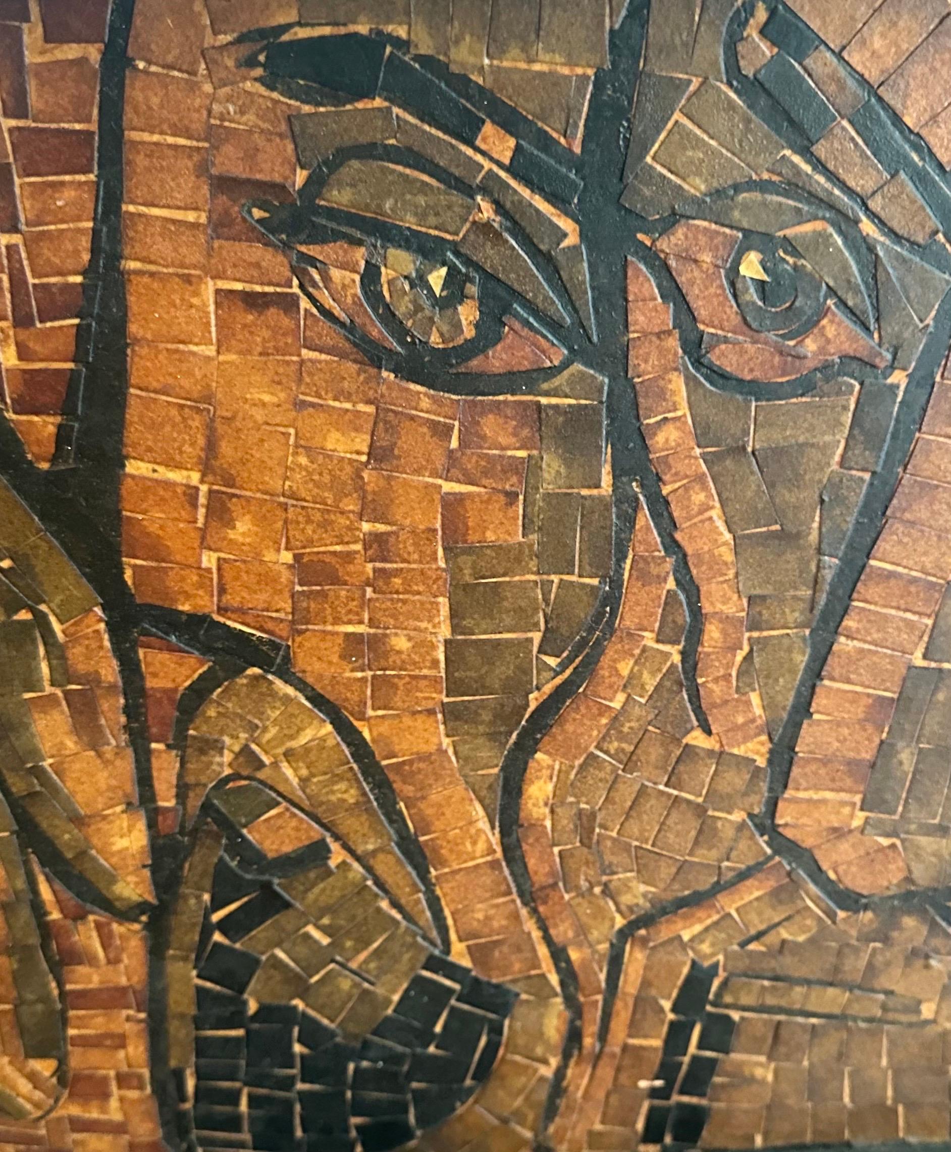 Massive MCM Mosaik Wandbehang von Jesus und Jünger im Angebot 7