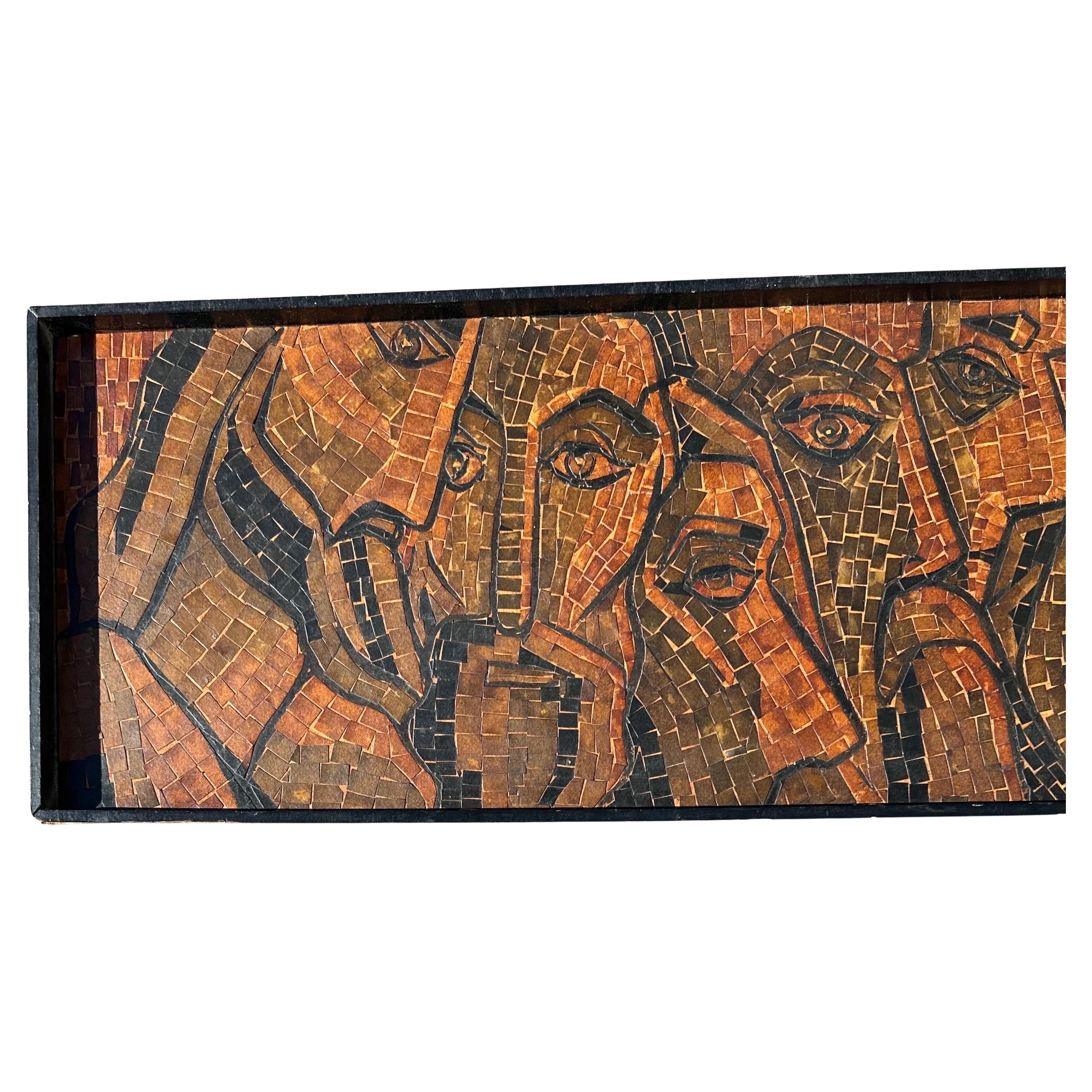 Massive MCM Mosaik Wandbehang von Jesus und Jünger (amerikanisch) im Angebot