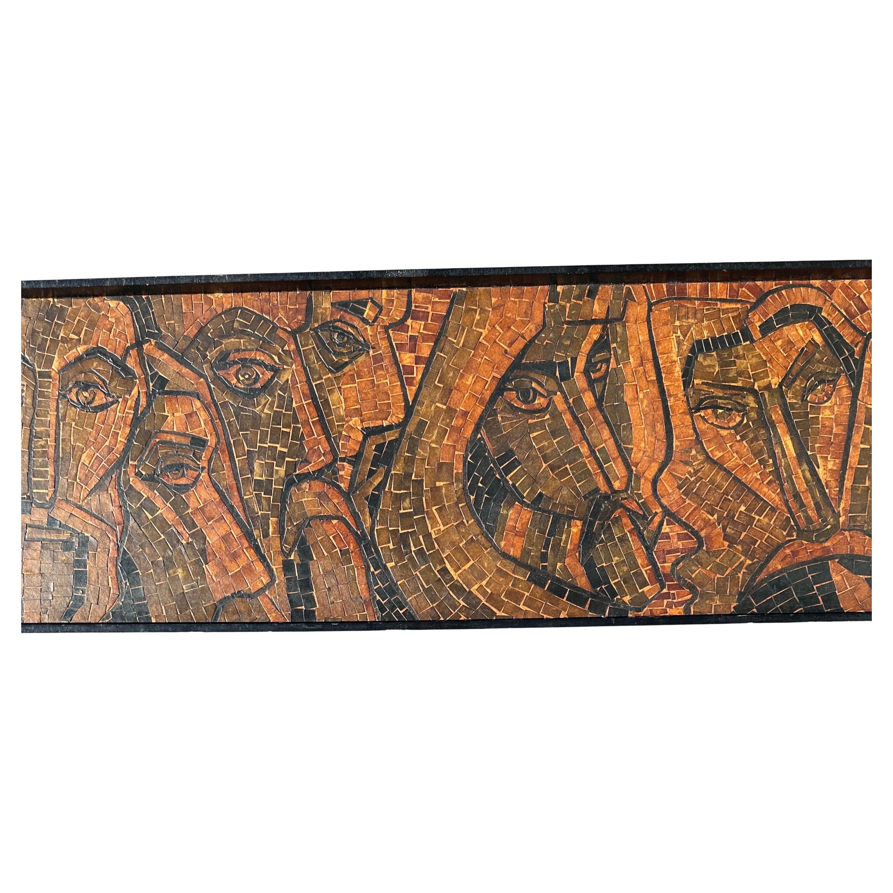 Massive MCM Mosaik Wandbehang von Jesus und Jünger (20. Jahrhundert) im Angebot