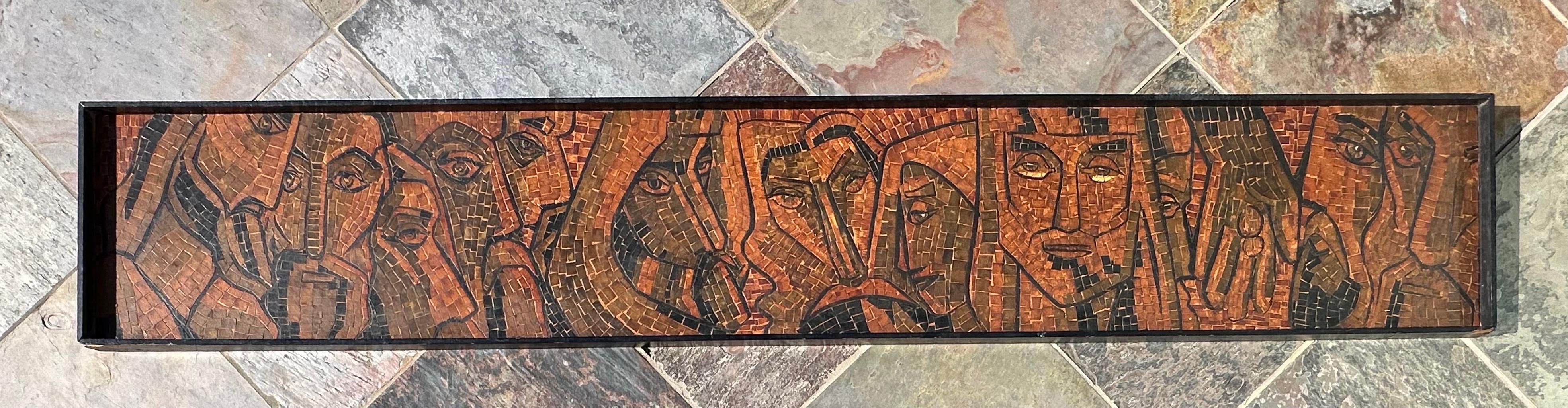 Massive MCM Mosaik Wandbehang von Jesus und Jünger im Angebot 1