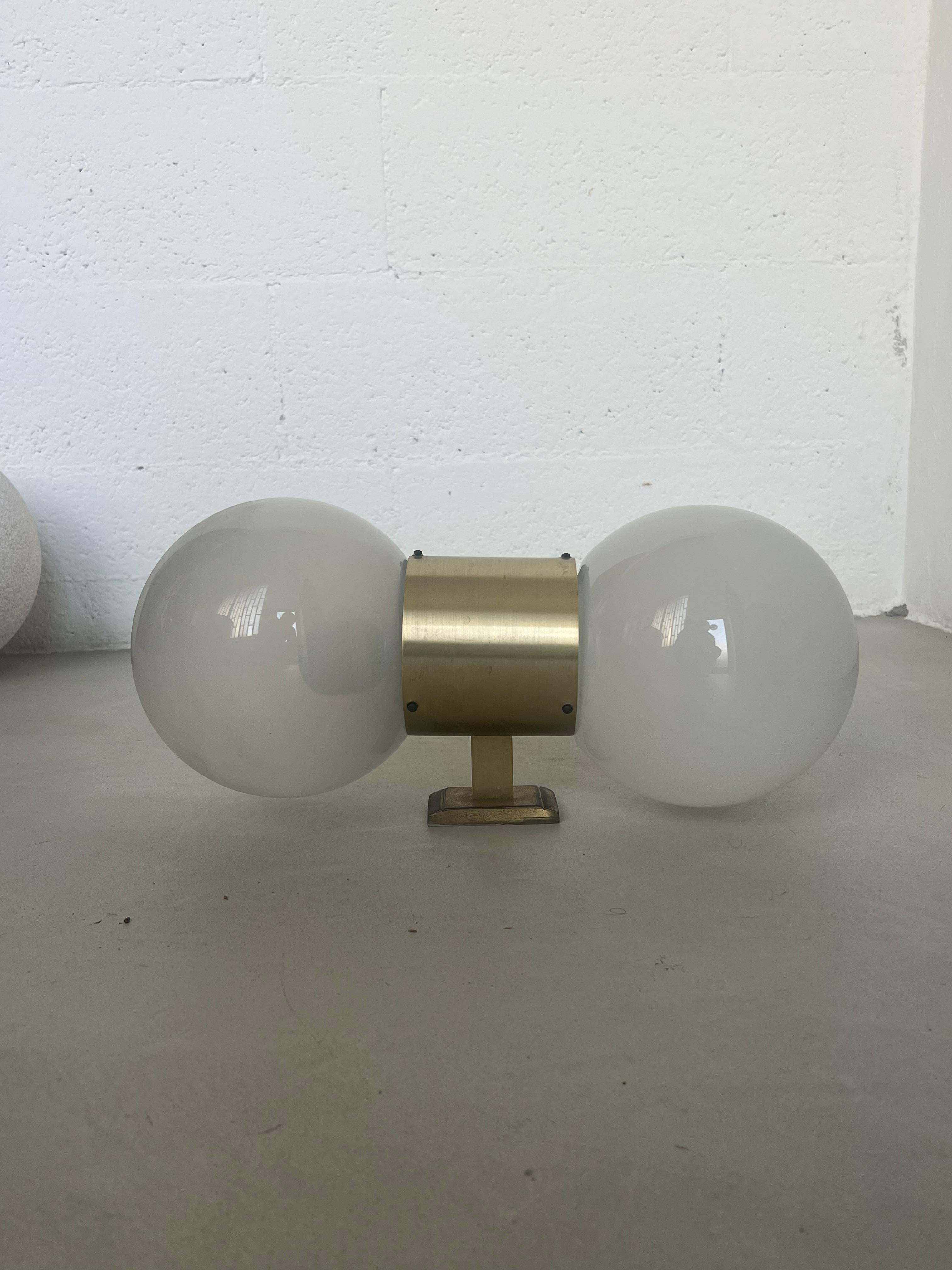 Metallo e vetro massiccio  Applique da parete anni '70 Stilux Milano in vendita 6