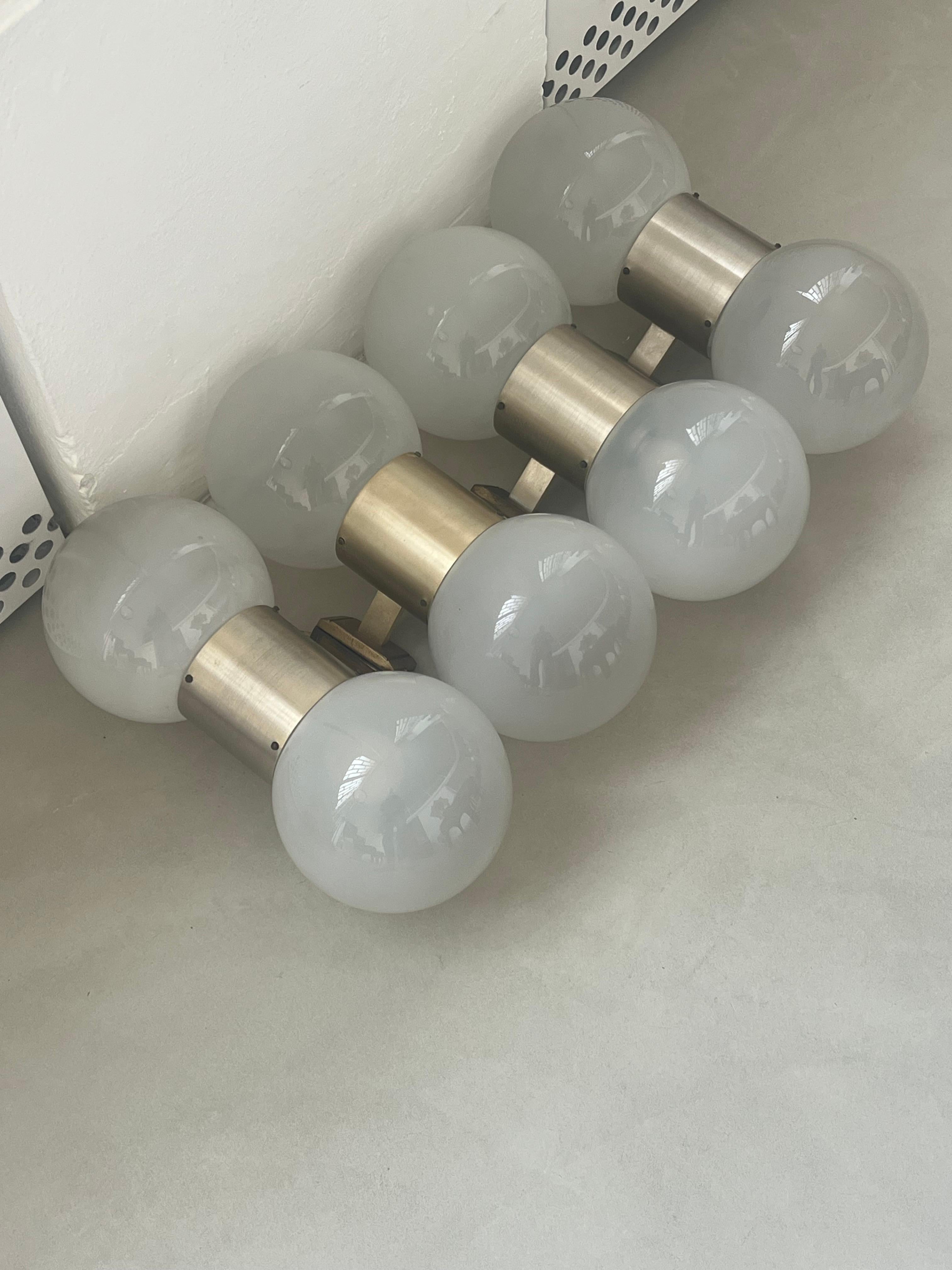 Metallo e vetro massiccio  Applique da parete anni '70 Stilux Milano in vendita 11