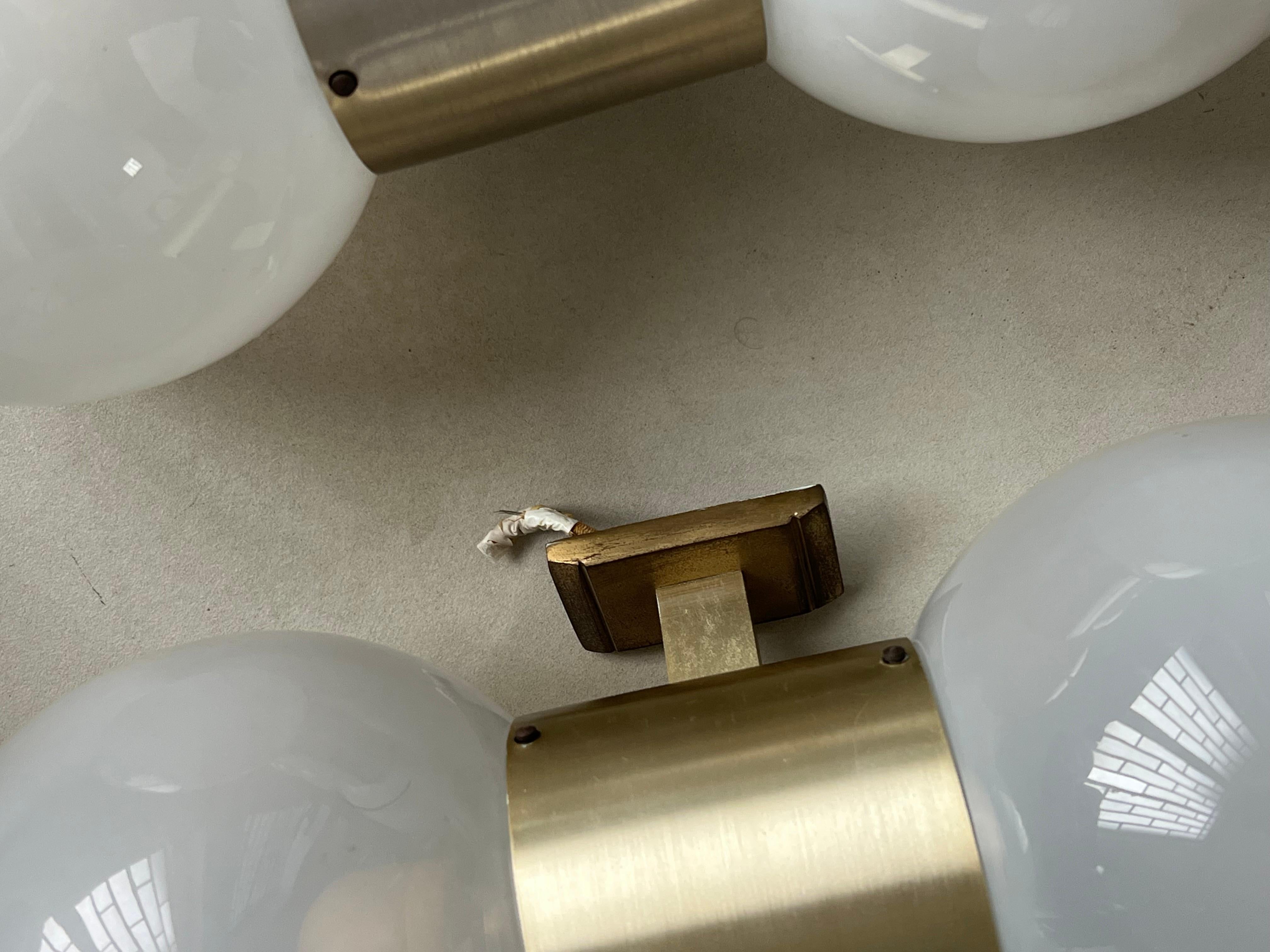 Fine XX secolo Metallo e vetro massiccio  Applique da parete anni '70 Stilux Milano in vendita