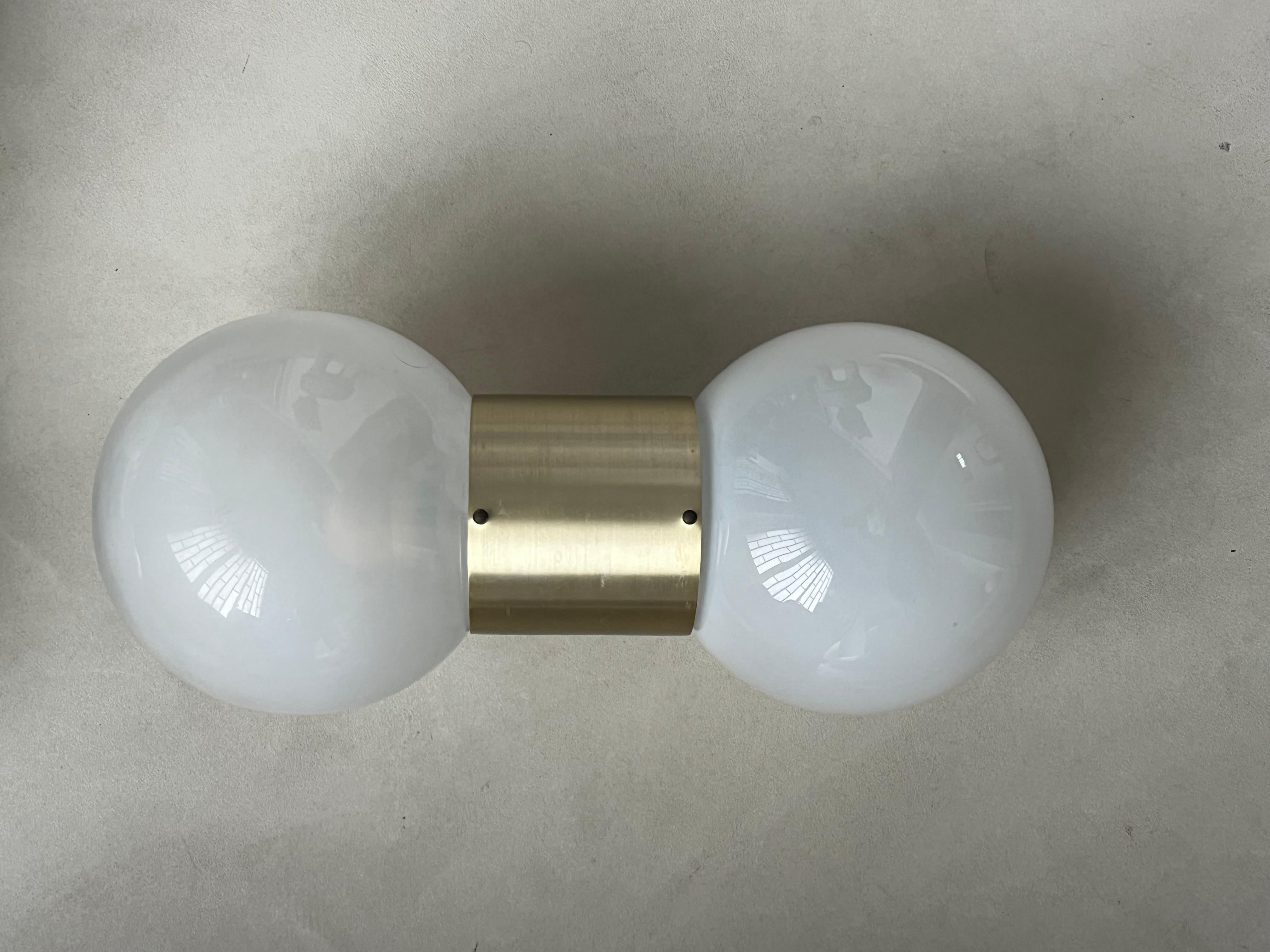 Alluminio Metallo e vetro massiccio  Applique da parete anni '70 Stilux Milano in vendita