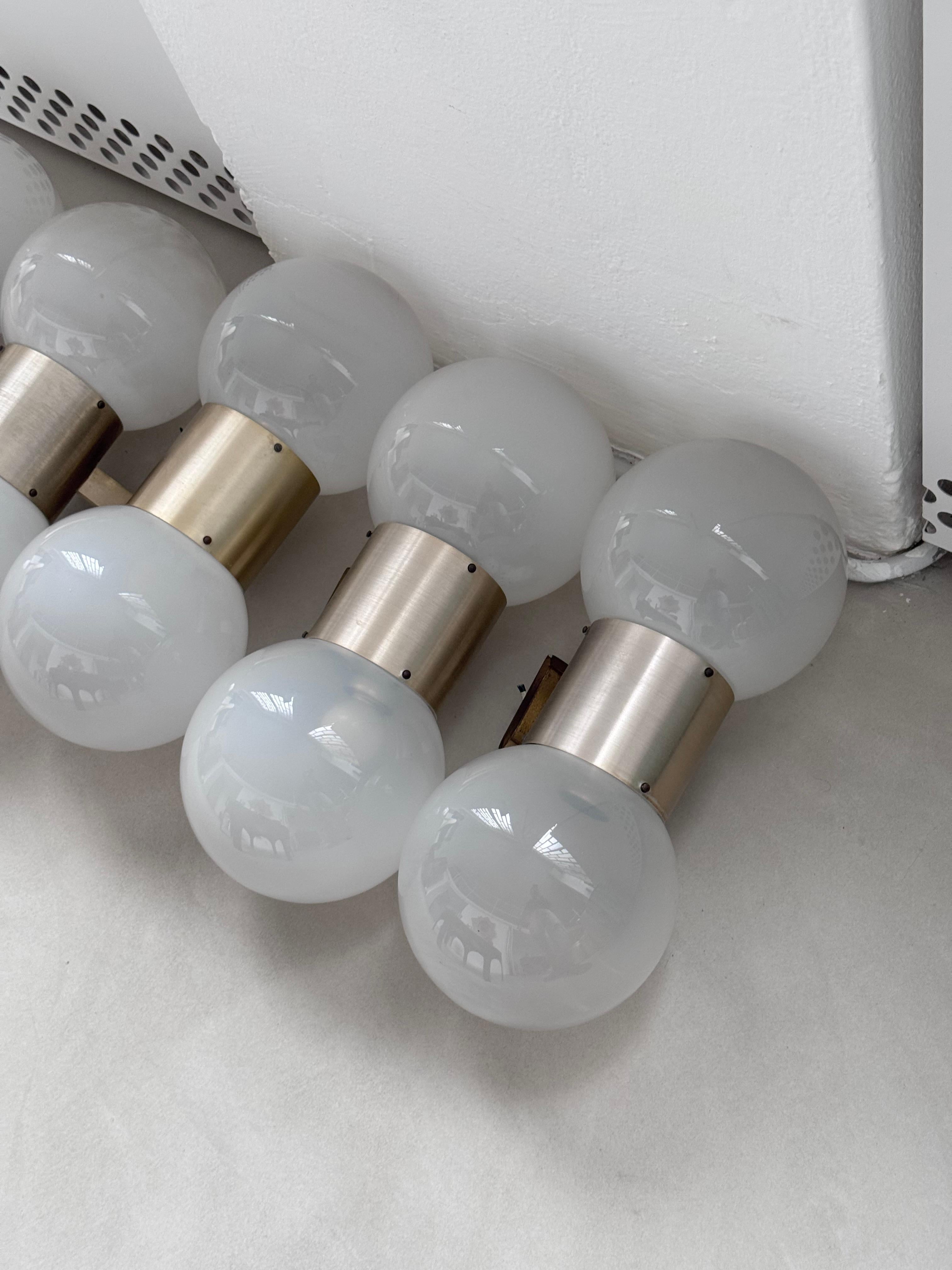 Metallo e vetro massiccio  Applique da parete anni '70 Stilux Milano in vendita 3