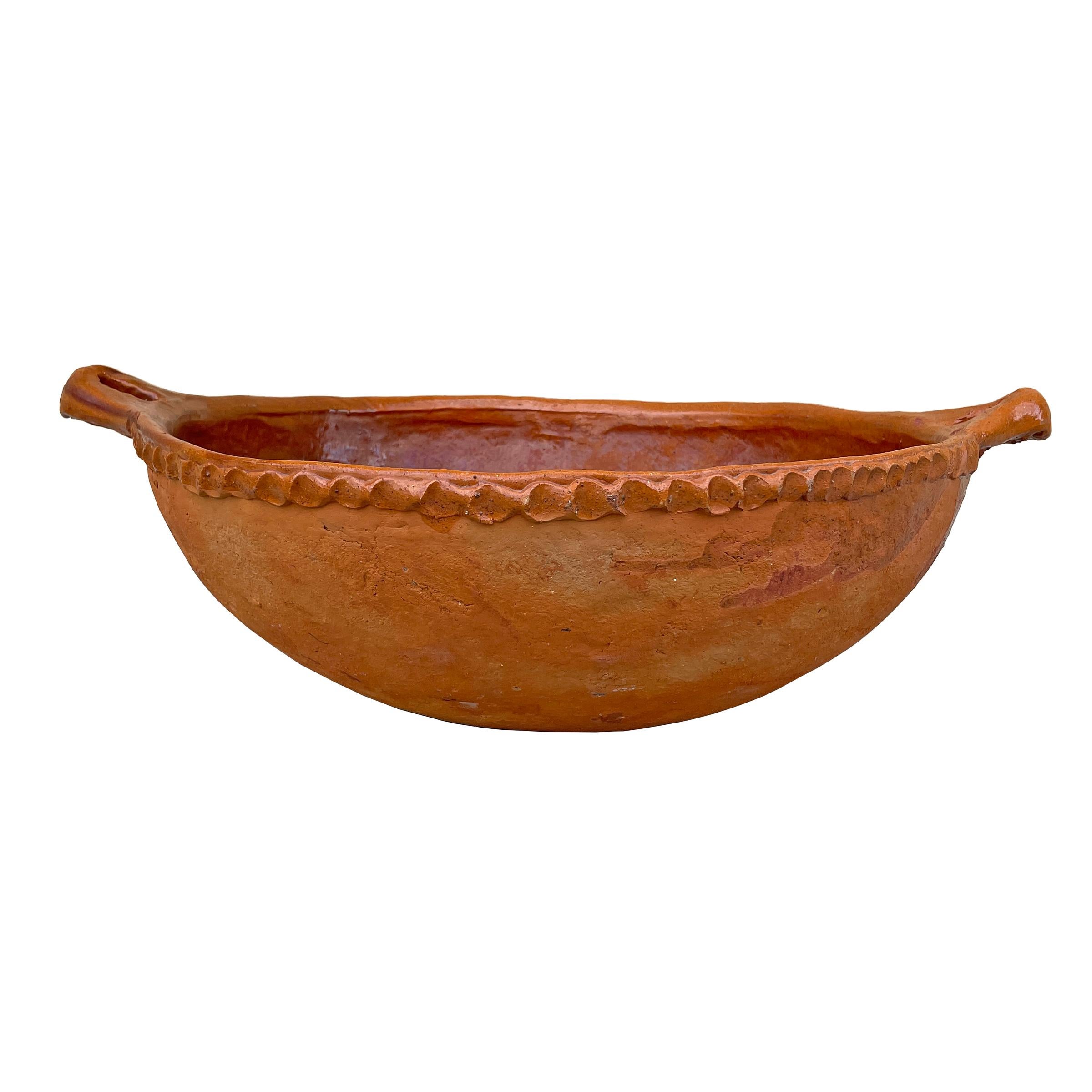 Rustic Massive Mexican Terracotta Bowl