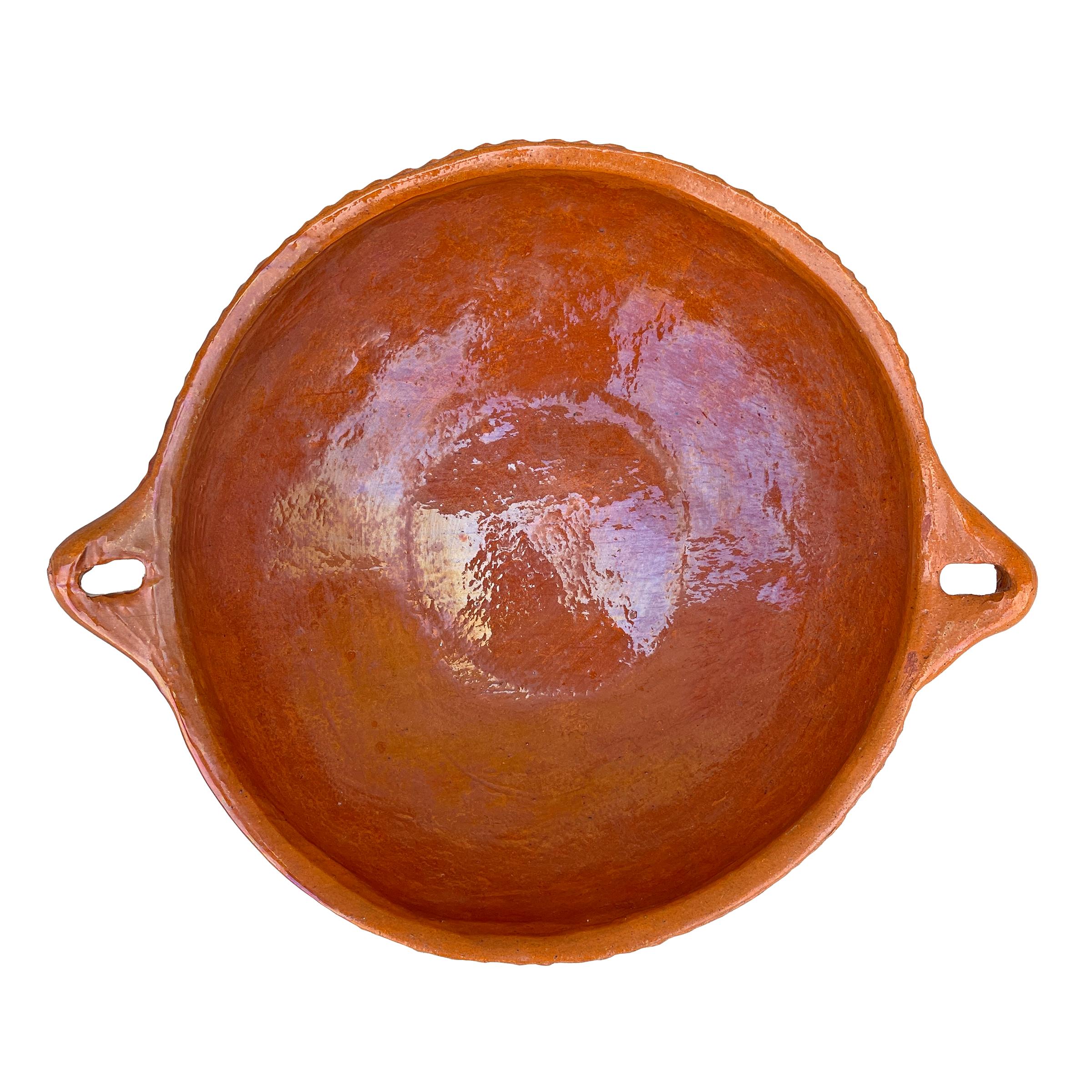 Glazed Massive Mexican Terracotta Bowl