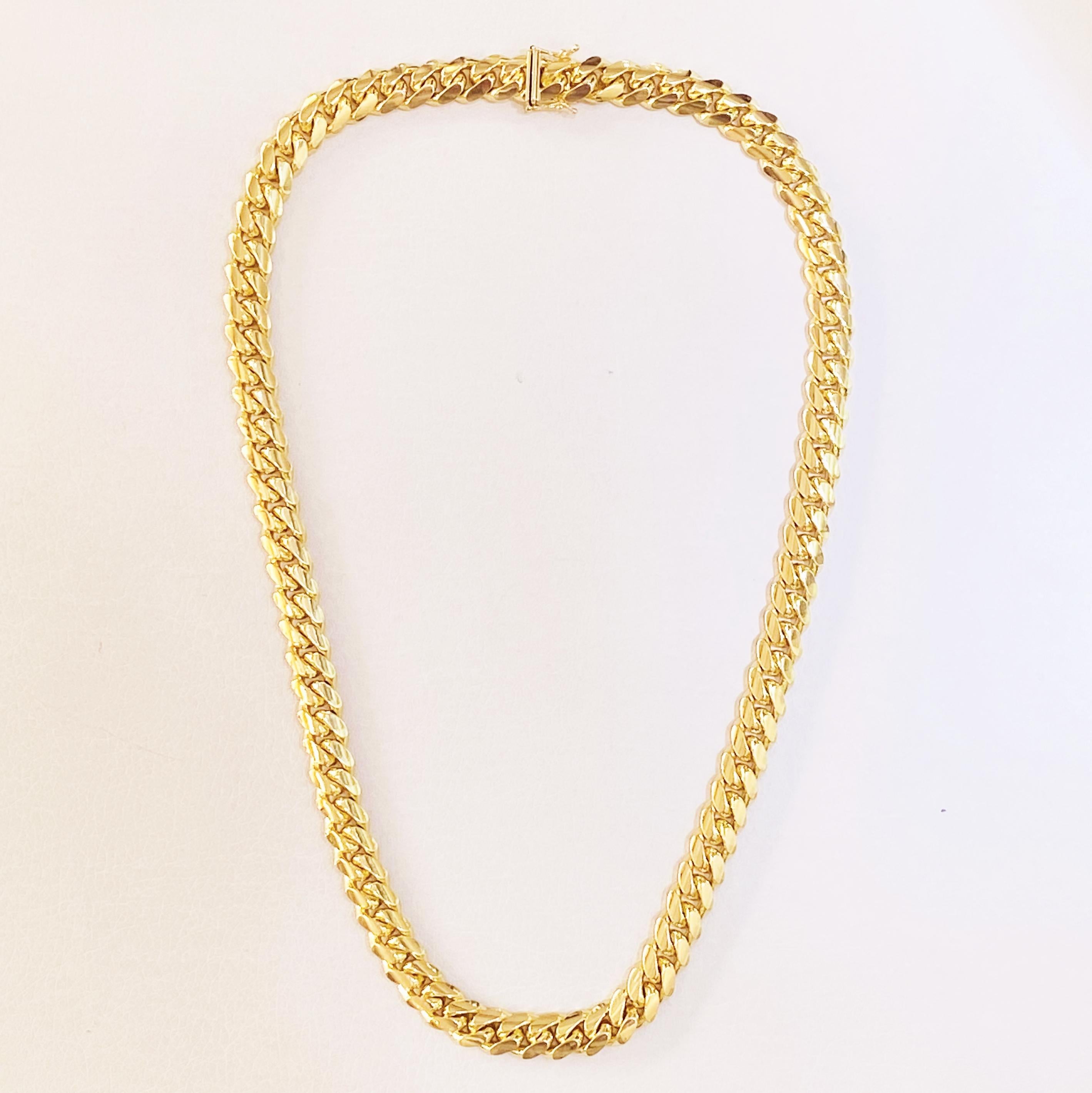 Massive Miami Cuban Chain Extra Large XL SOLID 14K GOLD 10 mm 185.5 Grams 22 in In New Condition In Austin, TX