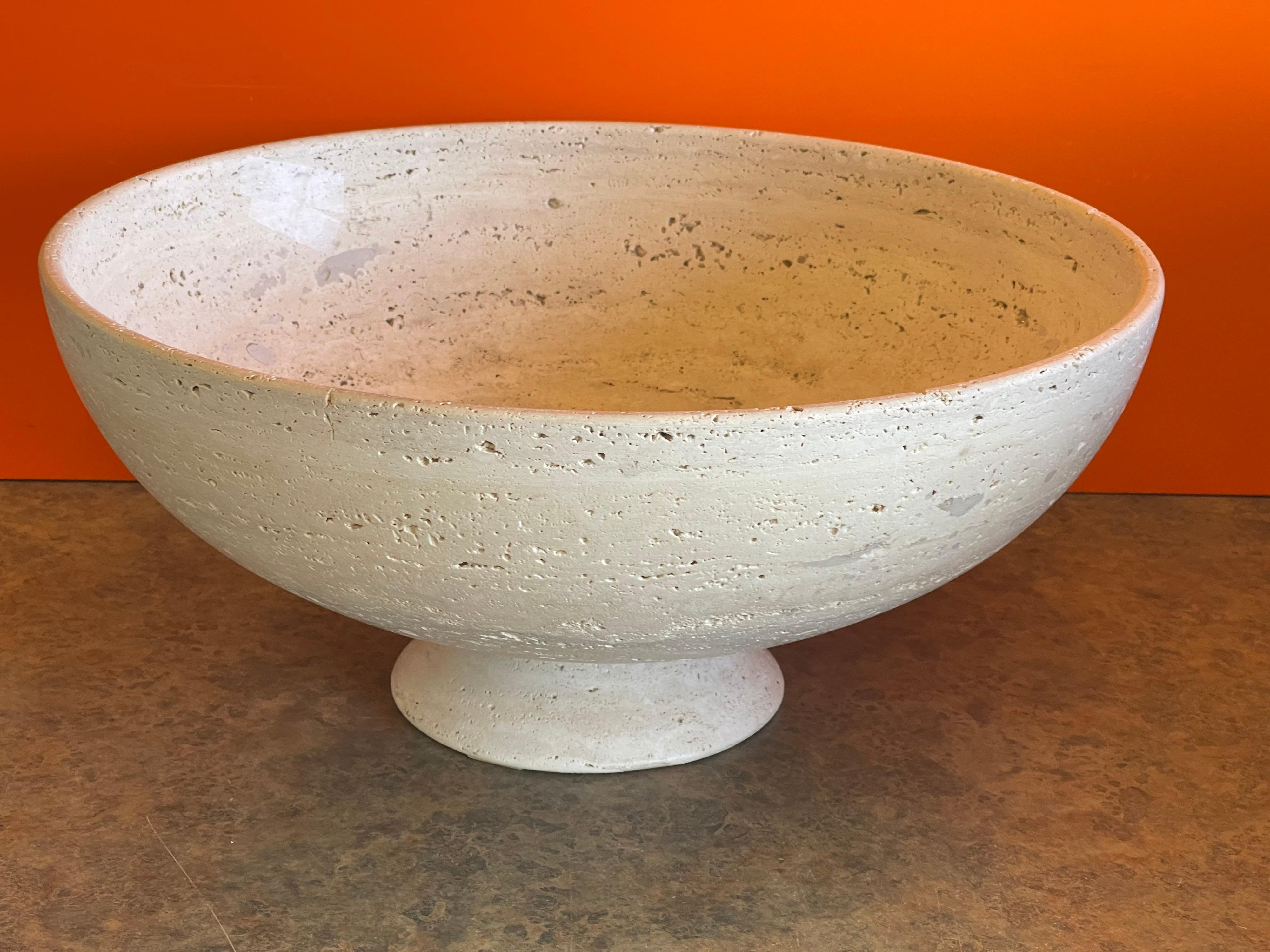 travertine fruit bowl