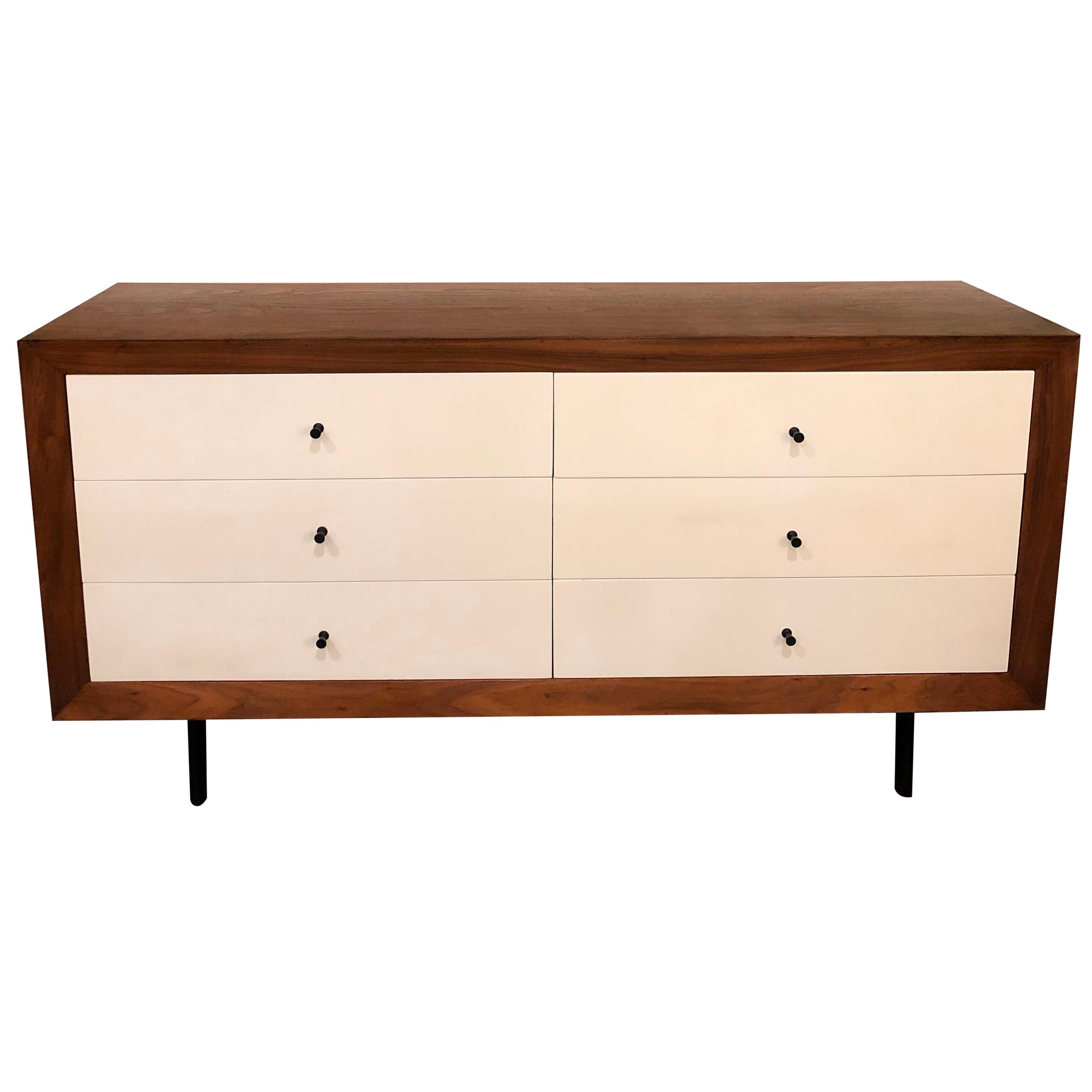 Massive MidCentury Modern Walnut Dresser Large at 1stDibs
