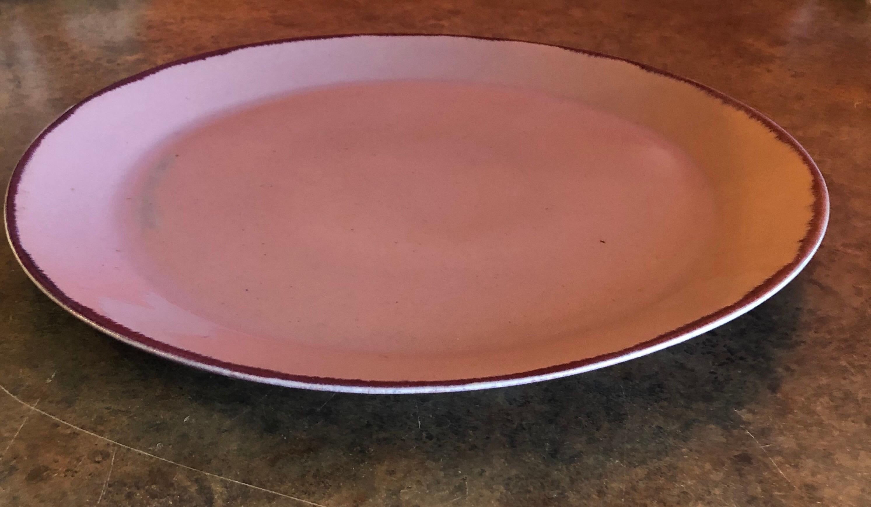 Massive Midcentury Platter by Winfield Pottery of California For Sale 1