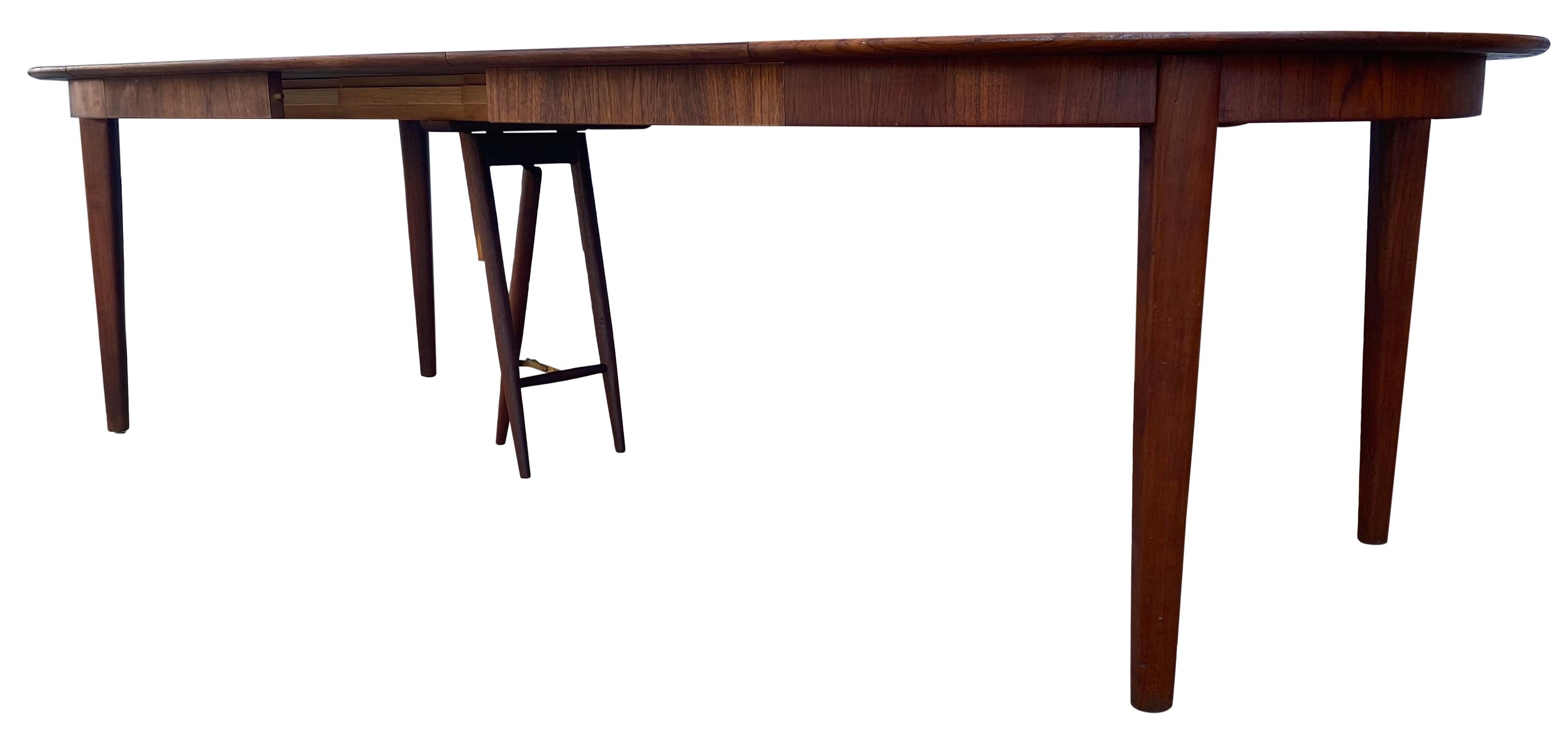 Mid-Century Modern Massive Midcentury Teak Danish Extension Dining Table #32 by Henning Kjærnulf