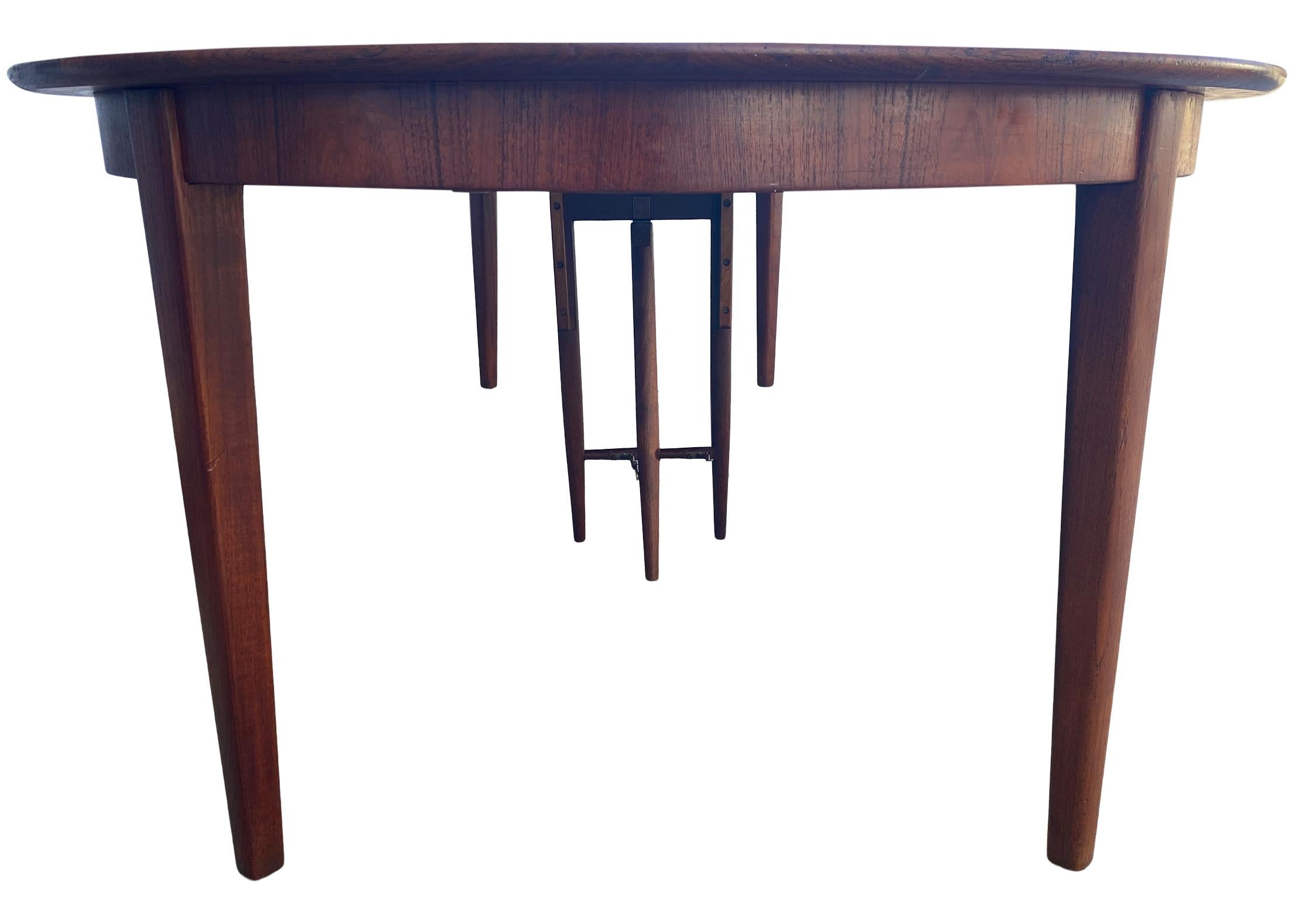 Massive Midcentury Teak Danish Extension Dining Table #32 by Henning Kjærnulf In Good Condition In BROOKLYN, NY