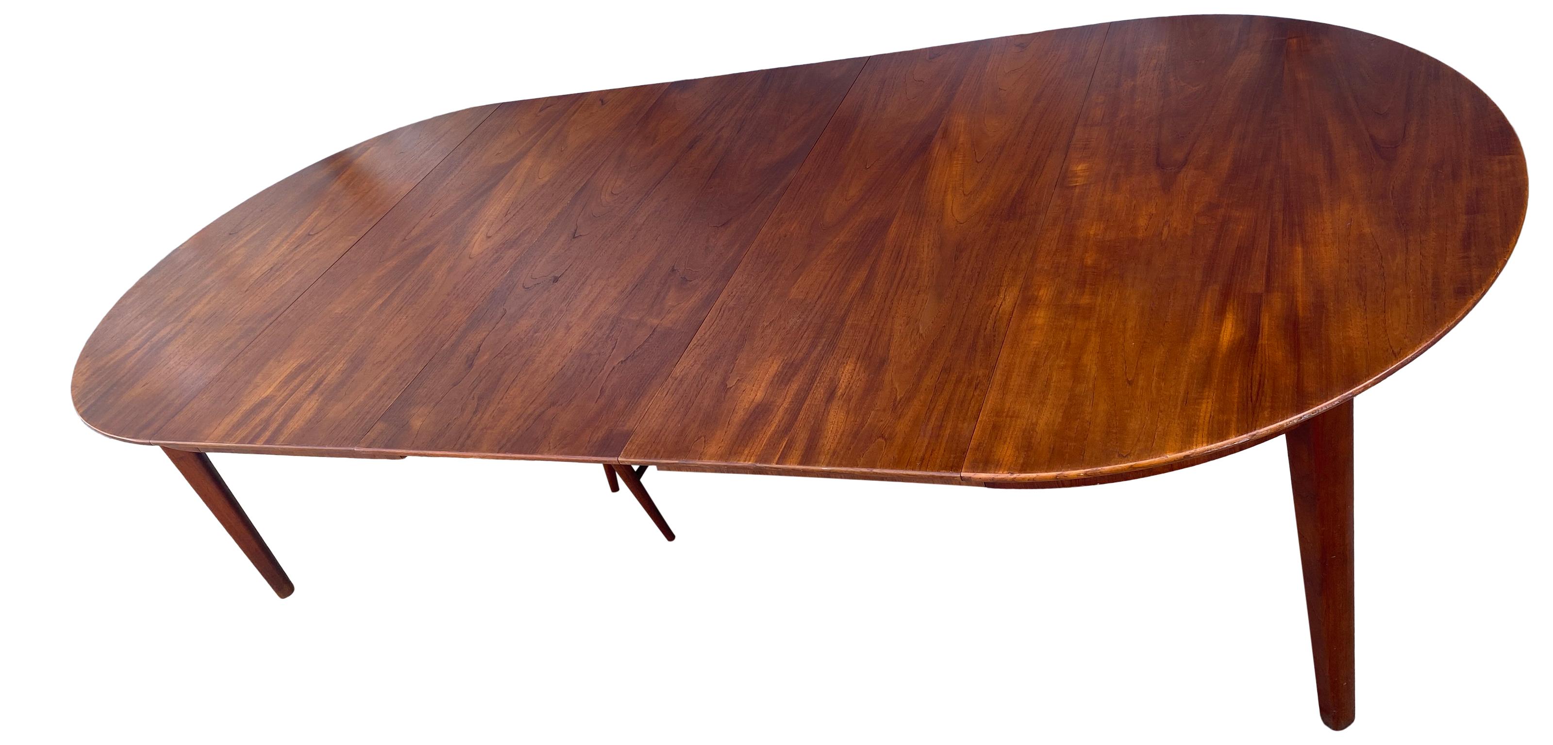 Massive Midcentury Teak Danish Extension Dining Table #32 by Henning Kjærnulf 1