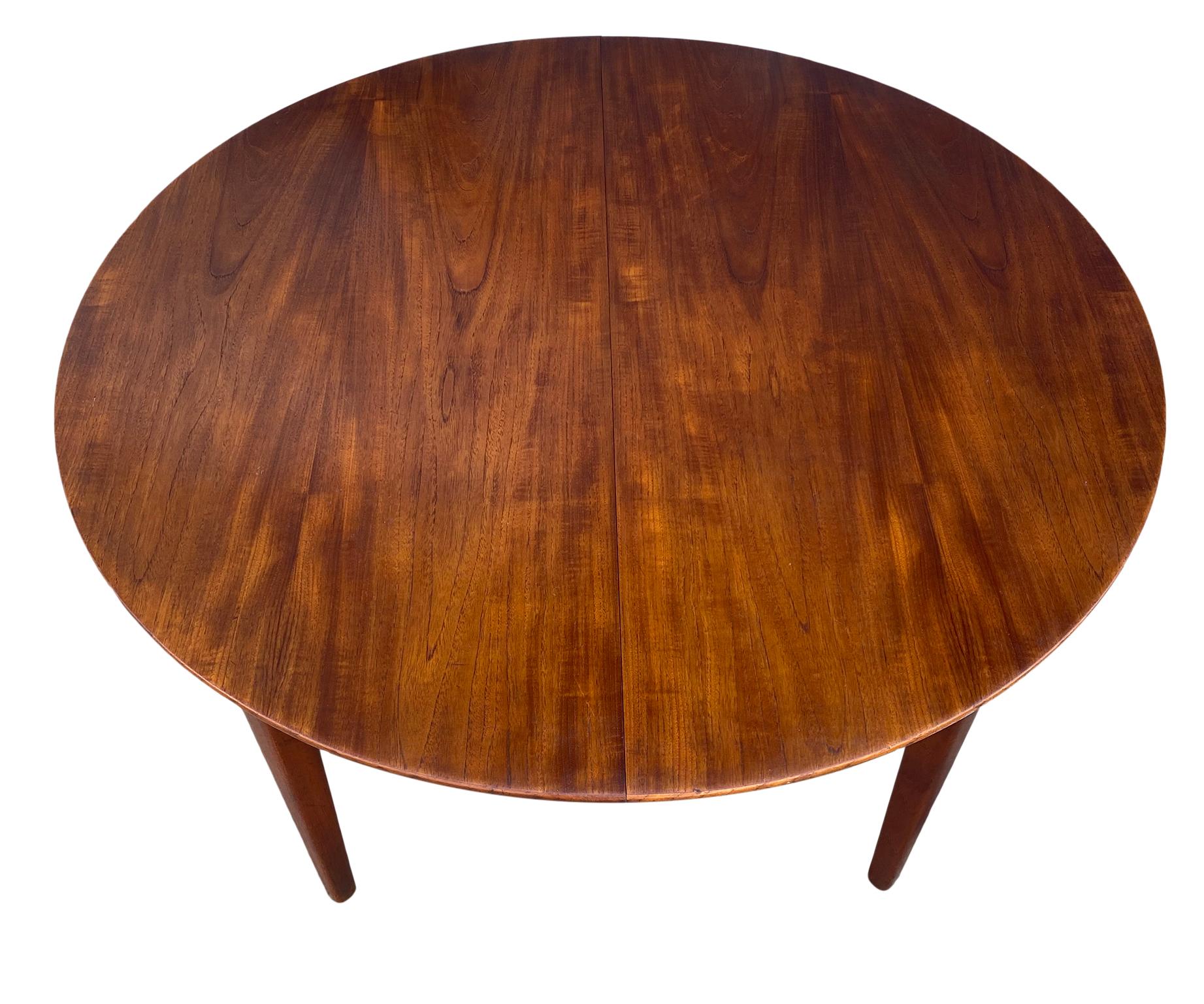 Massive Midcentury Teak Danish Extension Dining Table #32 by Henning Kjærnulf 3