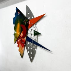 Massive Modern Pop Art Optical Wall Sculpture Memphis Style