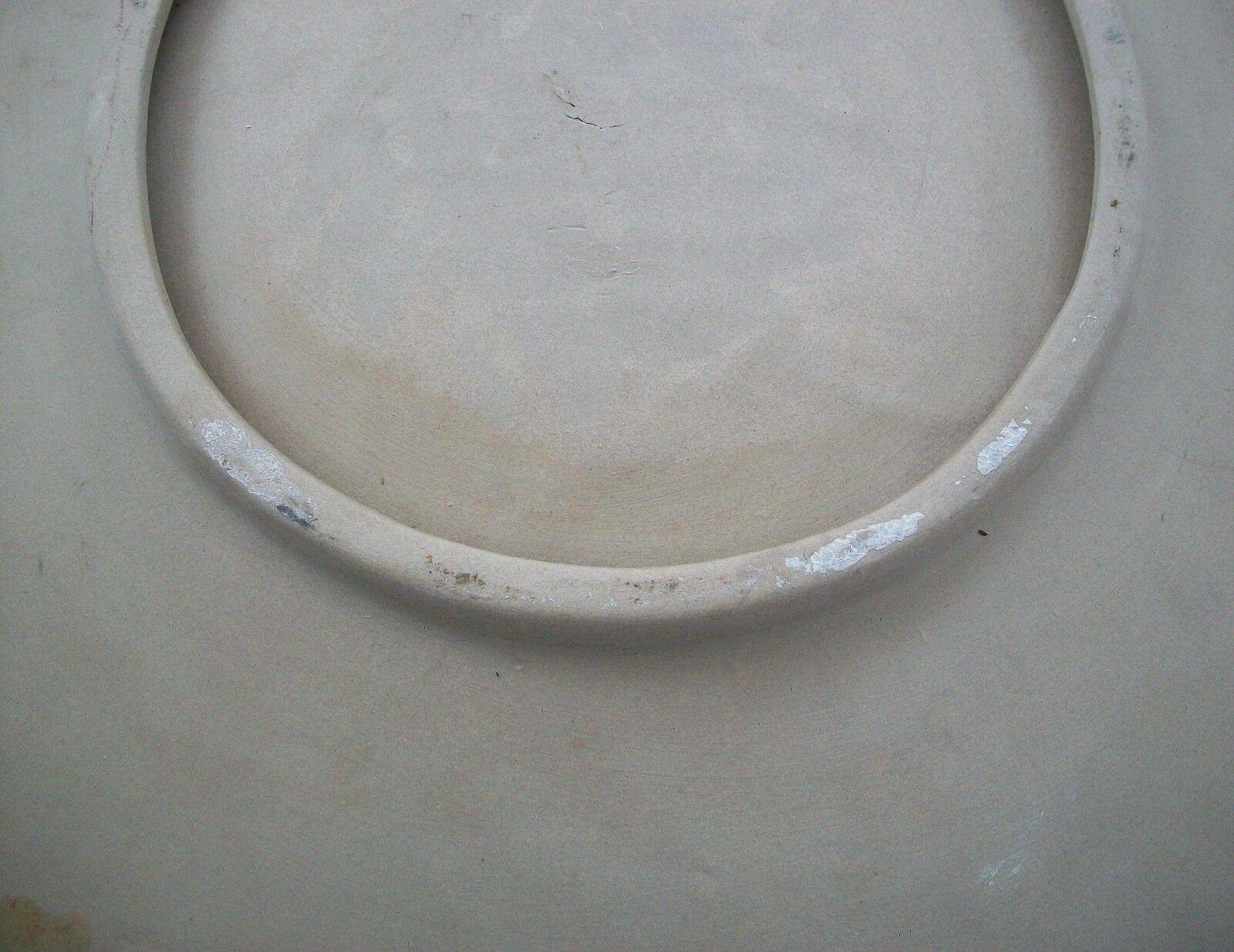 Massive Modernist Hand Painted Ceramic Charger, Unsigned, Mid-20th Century For Sale 7