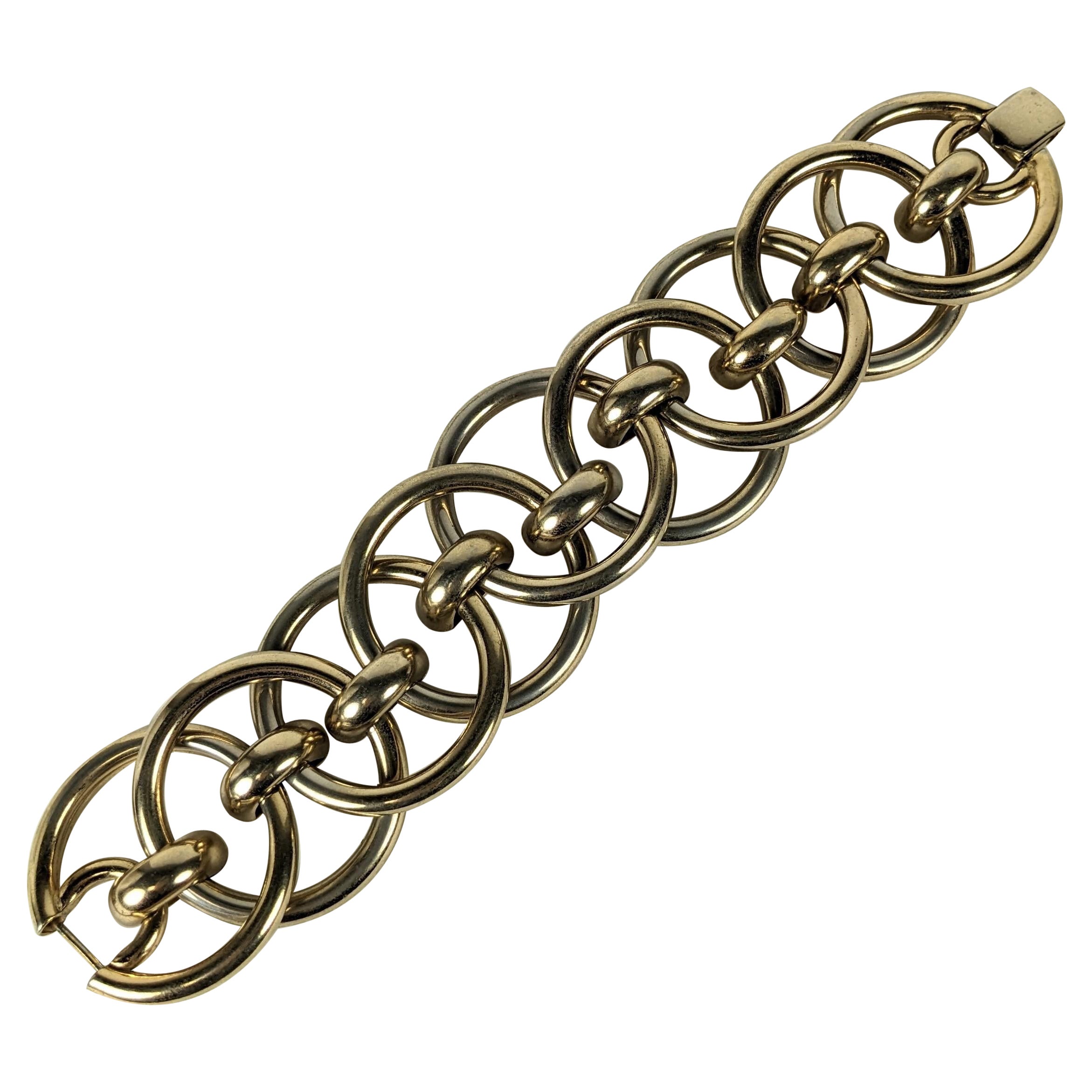 Massiver Monet Retro Kreis Gliederarmband im Angebot