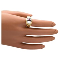 Bague morganite massive or 18Kt bague homme bague homme bijoux homme
