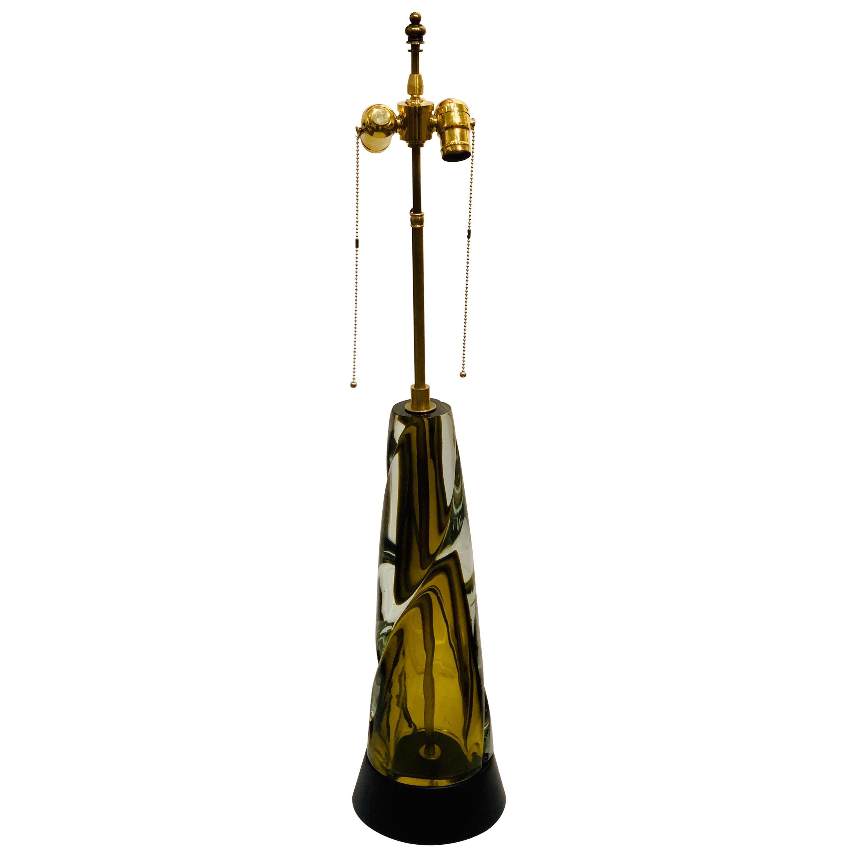 Massive Murano Glass Tall Lamp