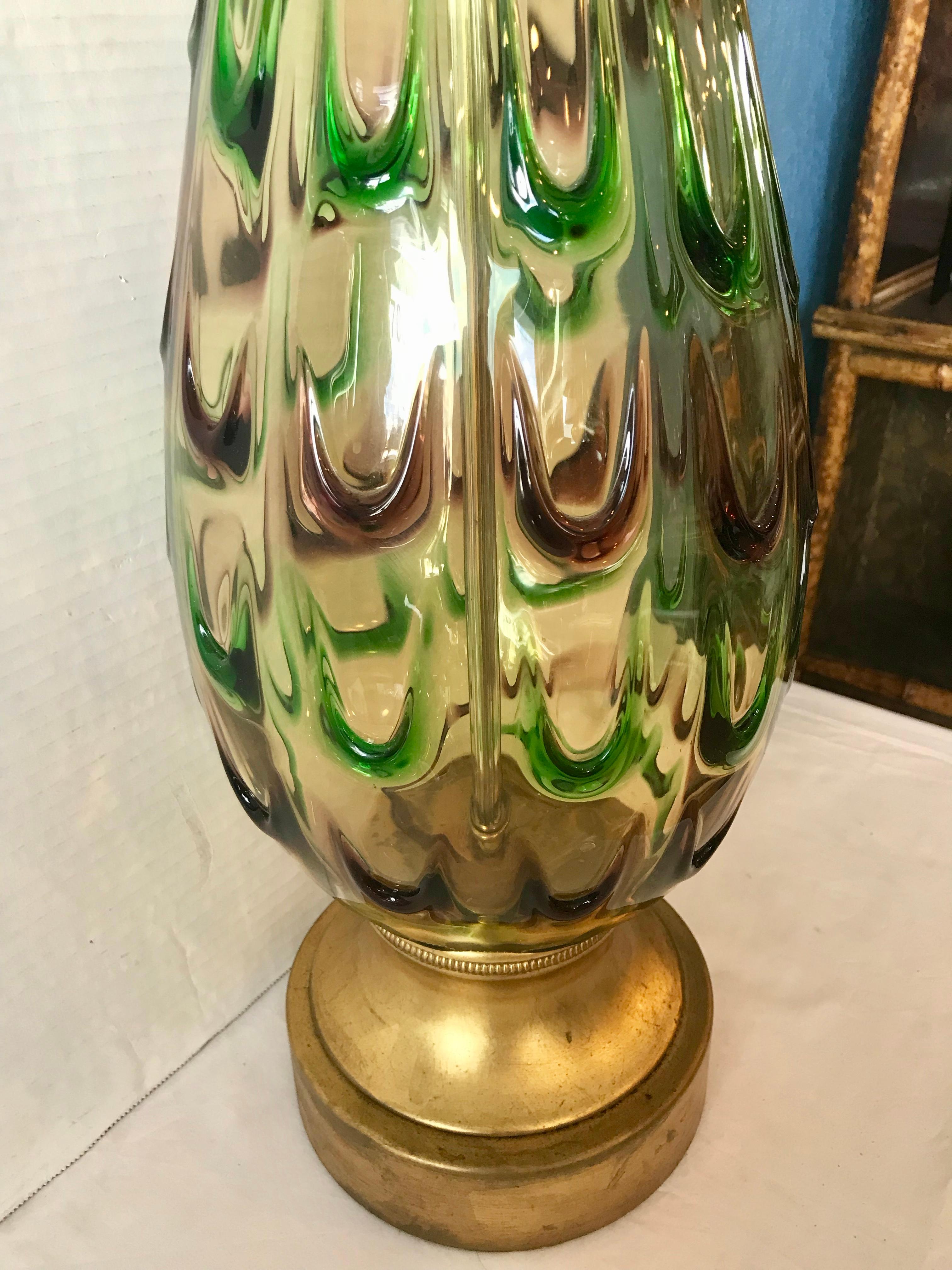 Massive Murano Mid Century Lamp For Sale 4