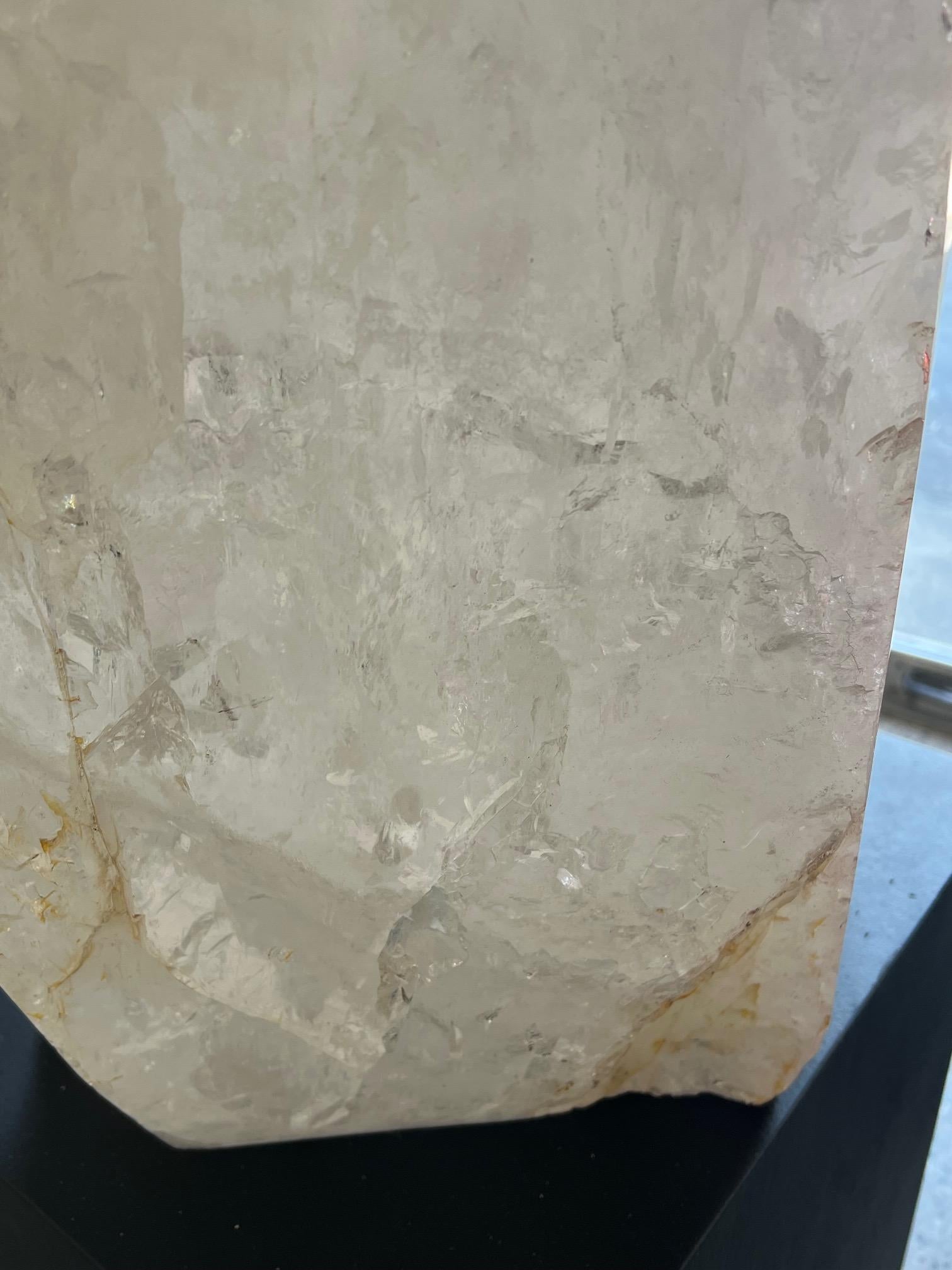 Massive Natural White Rock Crystal Obelisk Healing For Sale 5