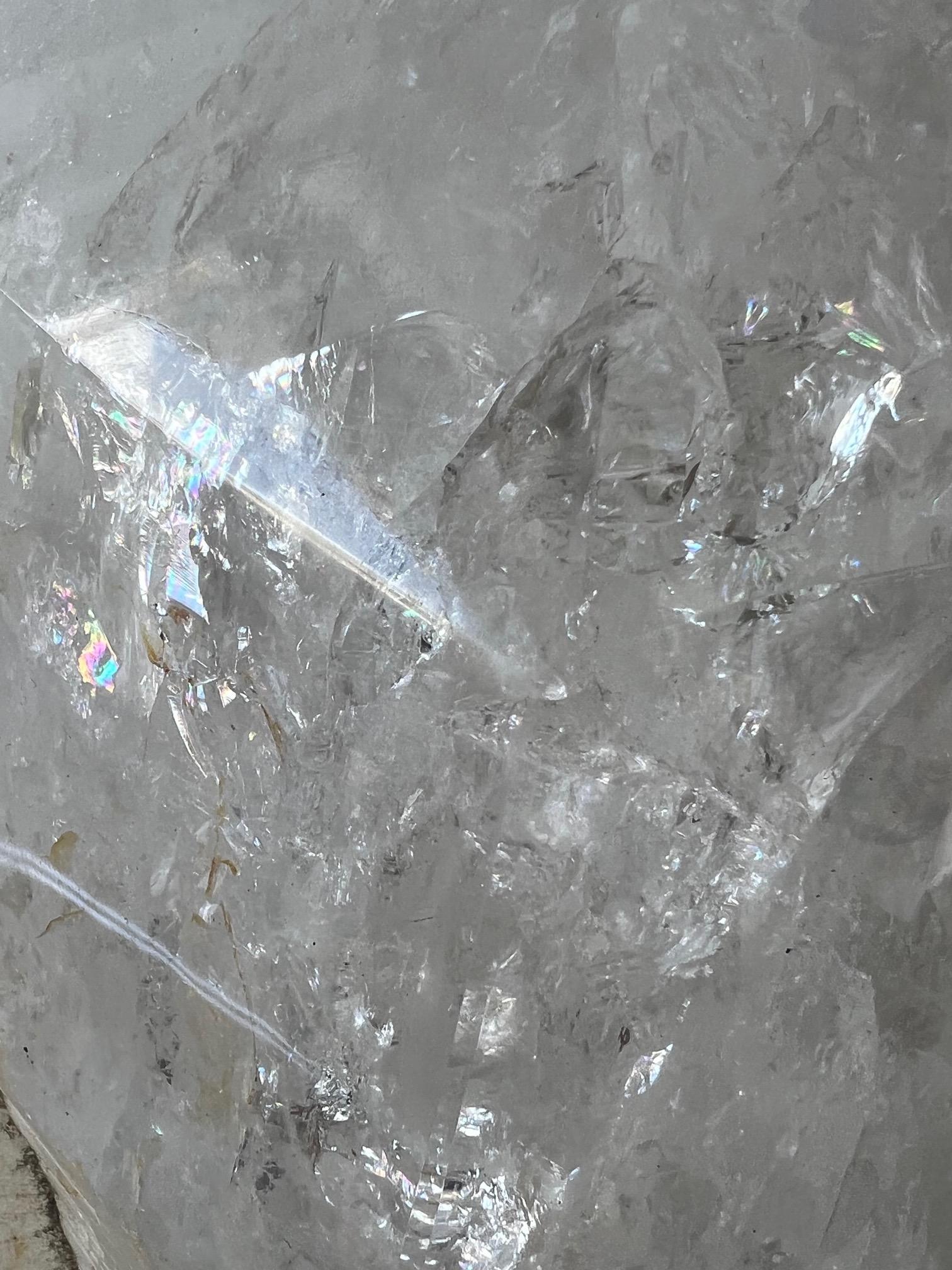 Massiver natürlicher weißer Bergkristall-Obelisk- Healing im Angebot 9