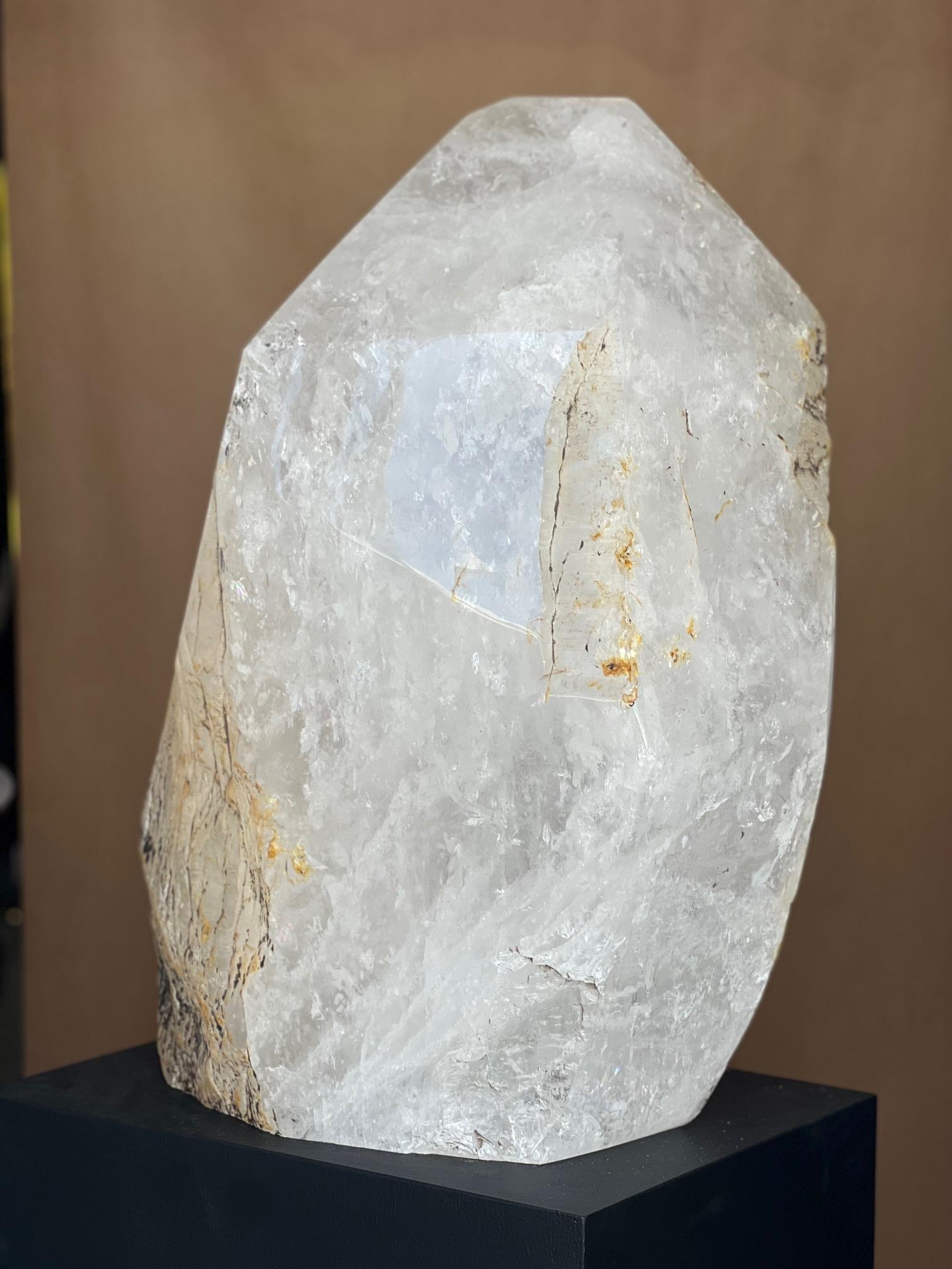Massiver natürlicher weißer Bergkristall-Obelisk- Healing im Angebot 4