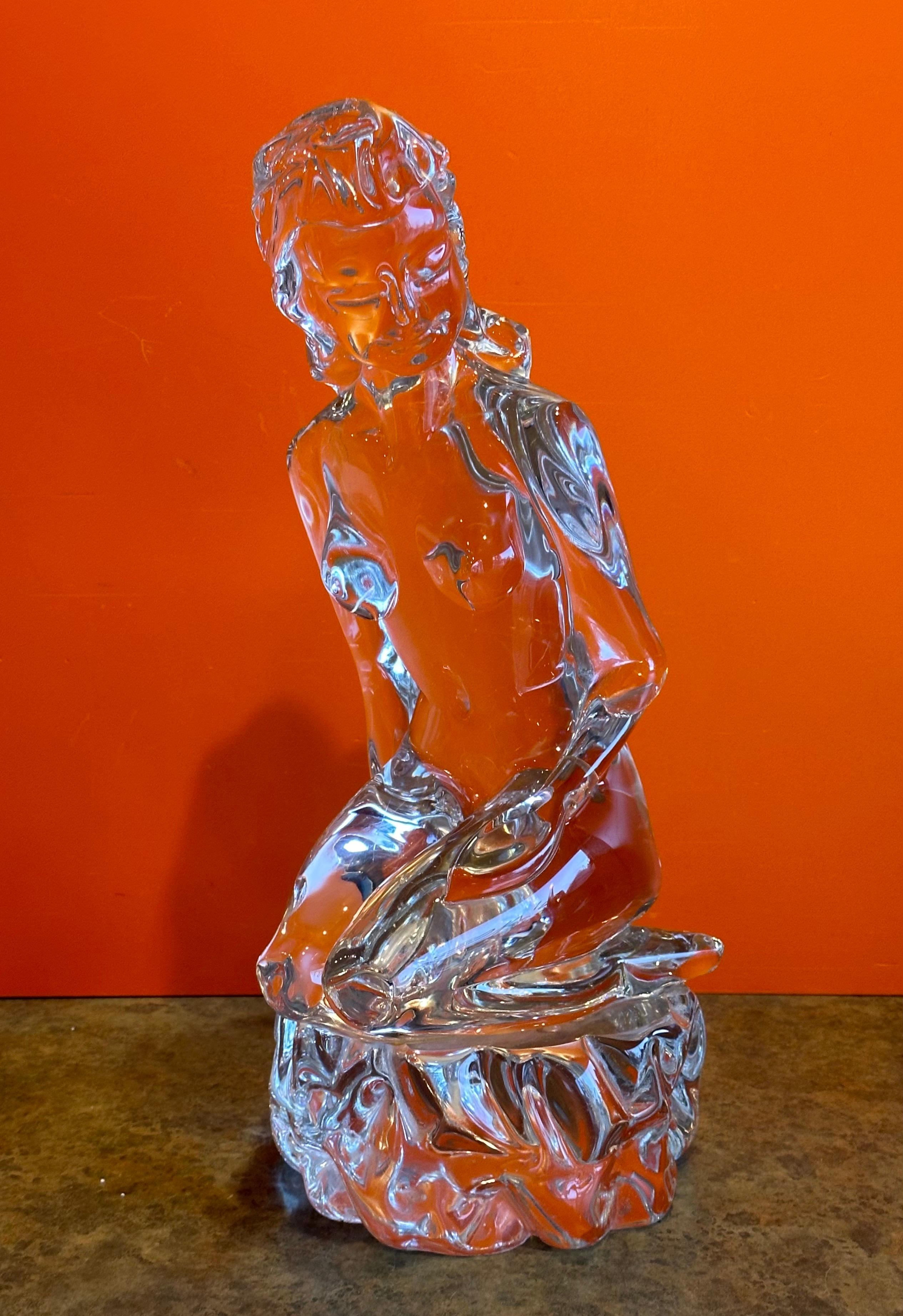 Massive Nude Art Glass Sculpture by Loredano Rosin for Murano Glass For Sale 3