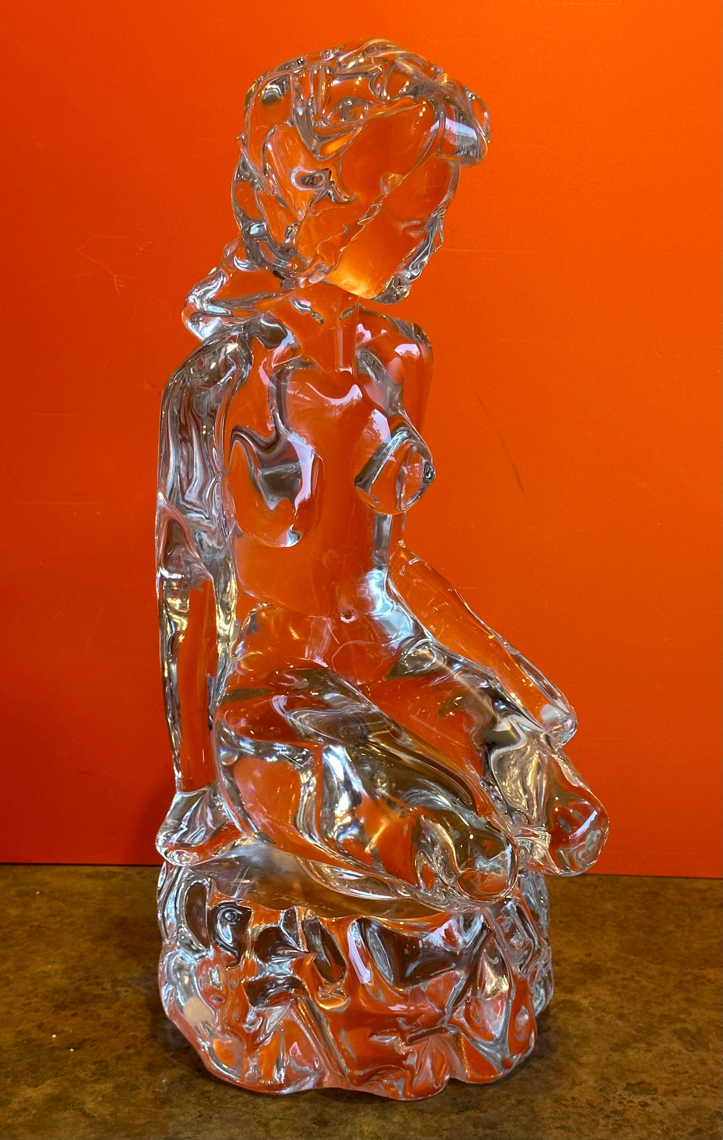 Massive Nude Art Glass Sculpture by Loredano Rosin for Murano Glass For Sale 4