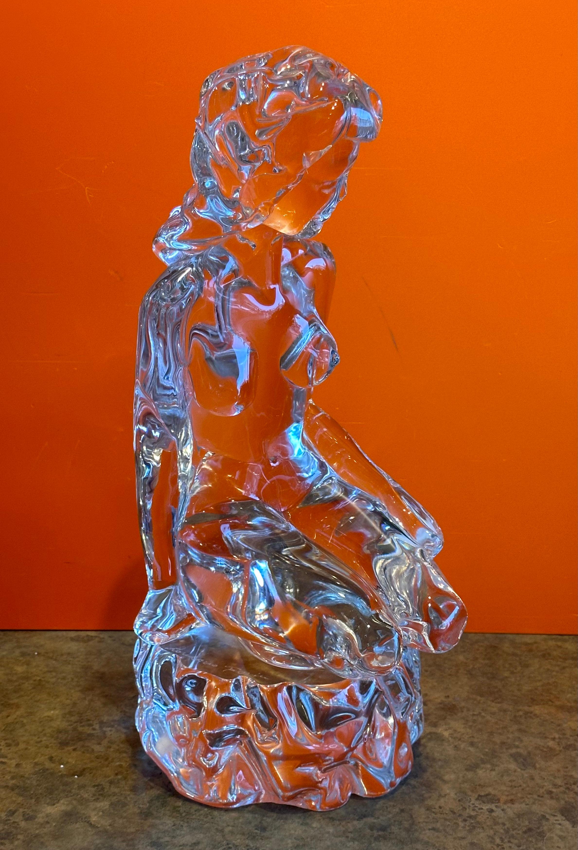 Massive Nude Art Glass Sculpture by Loredano Rosin for Murano Glass For Sale 7