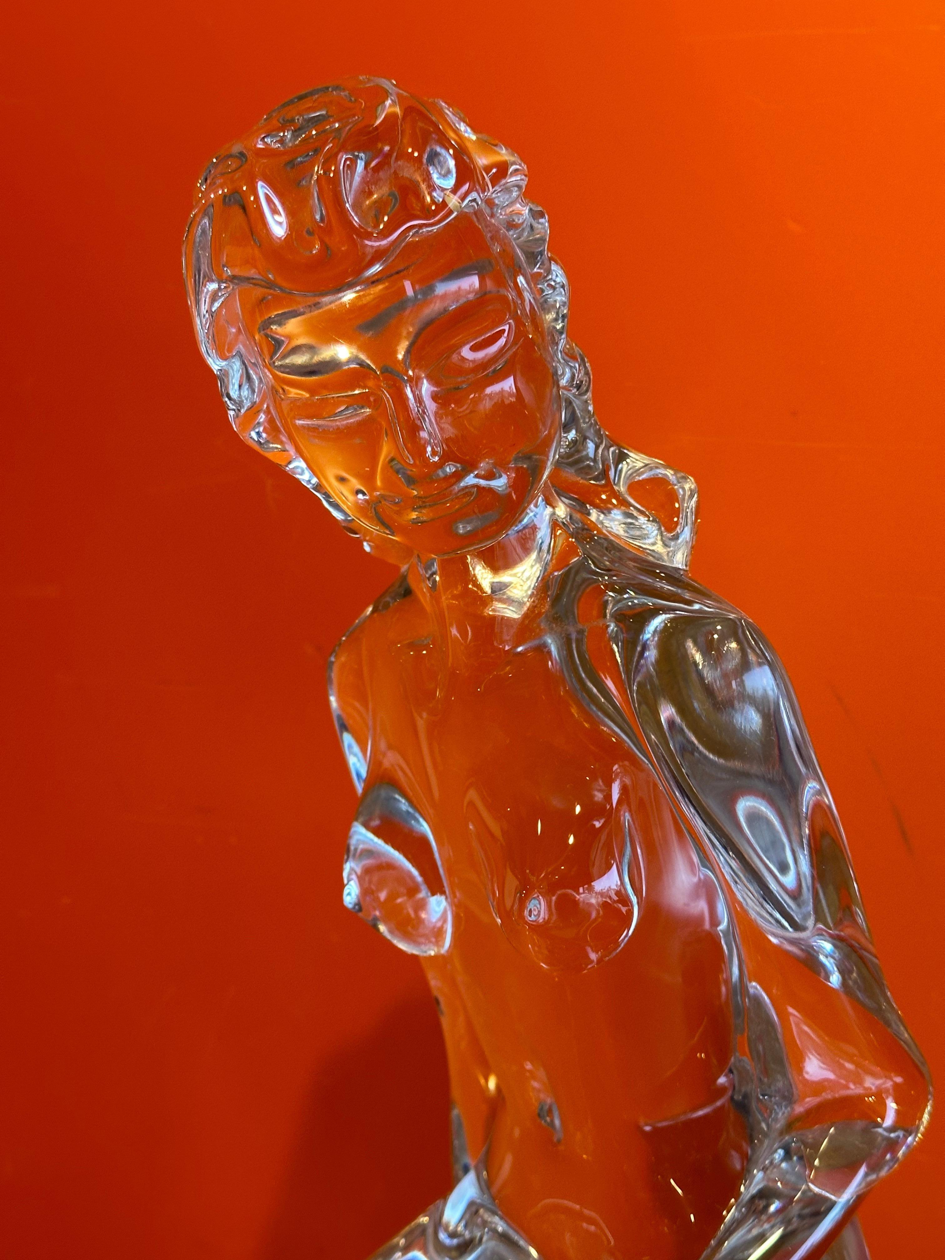 Massive Nude Art Glass Sculpture by Loredano Rosin for Murano Glass For Sale 8