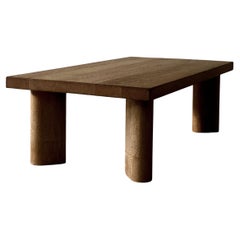 Table basse massive en Oak, dans le style de Charlotte Perriand, Danemark, c.C. années 1960