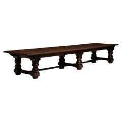 Massive Oak Dining Table, England circa 1890