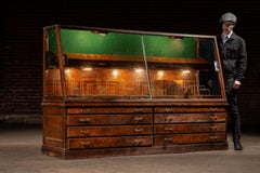 Massive Oak Haberdashery Display Case by Manhattan Show Case Co.