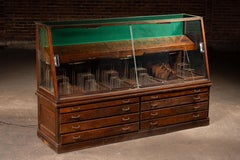 Massive Oak Haberdashery Display Case by Manhattan Show Case Co.