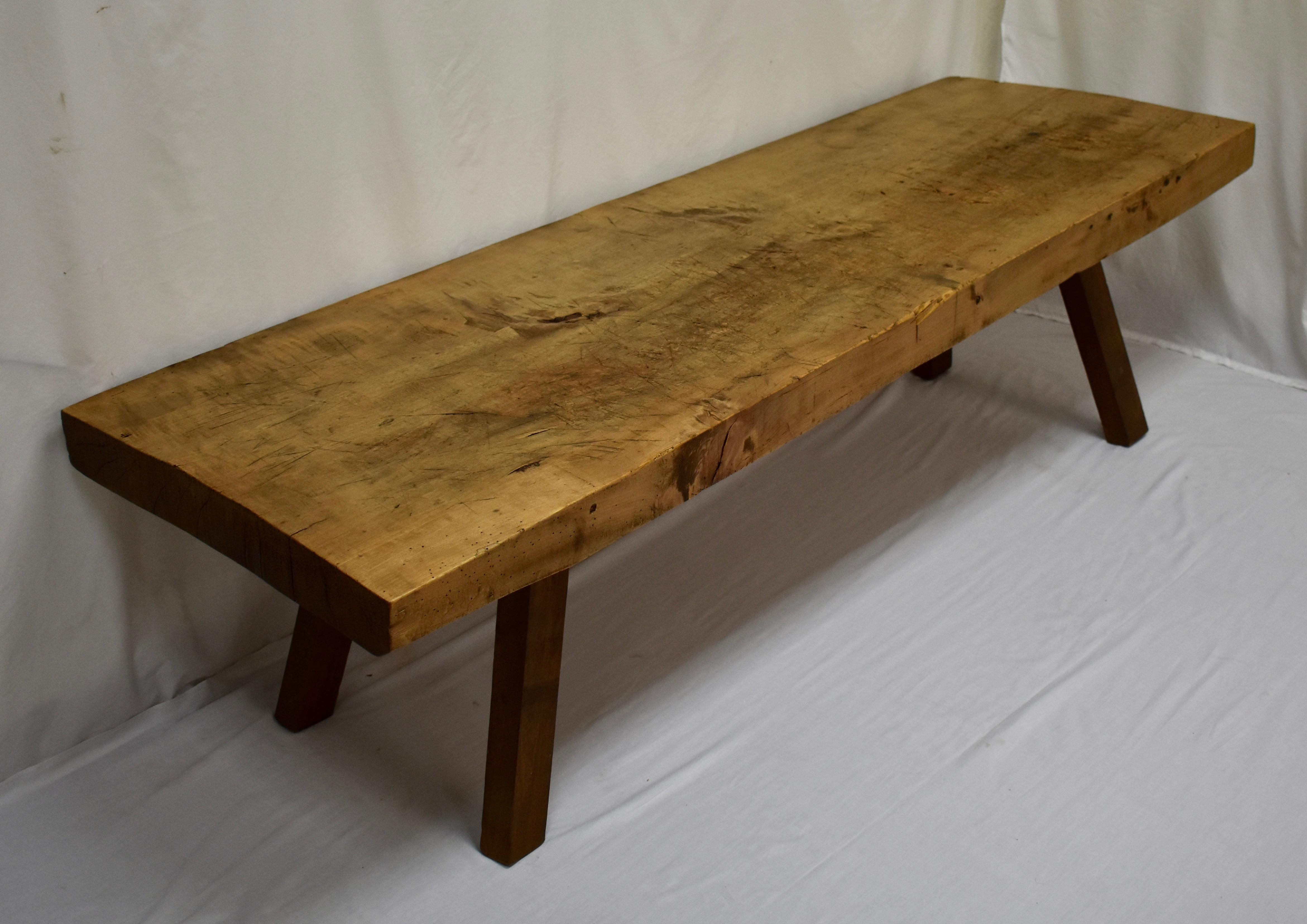 Country Massive Oak Pig Bench Coffee Table