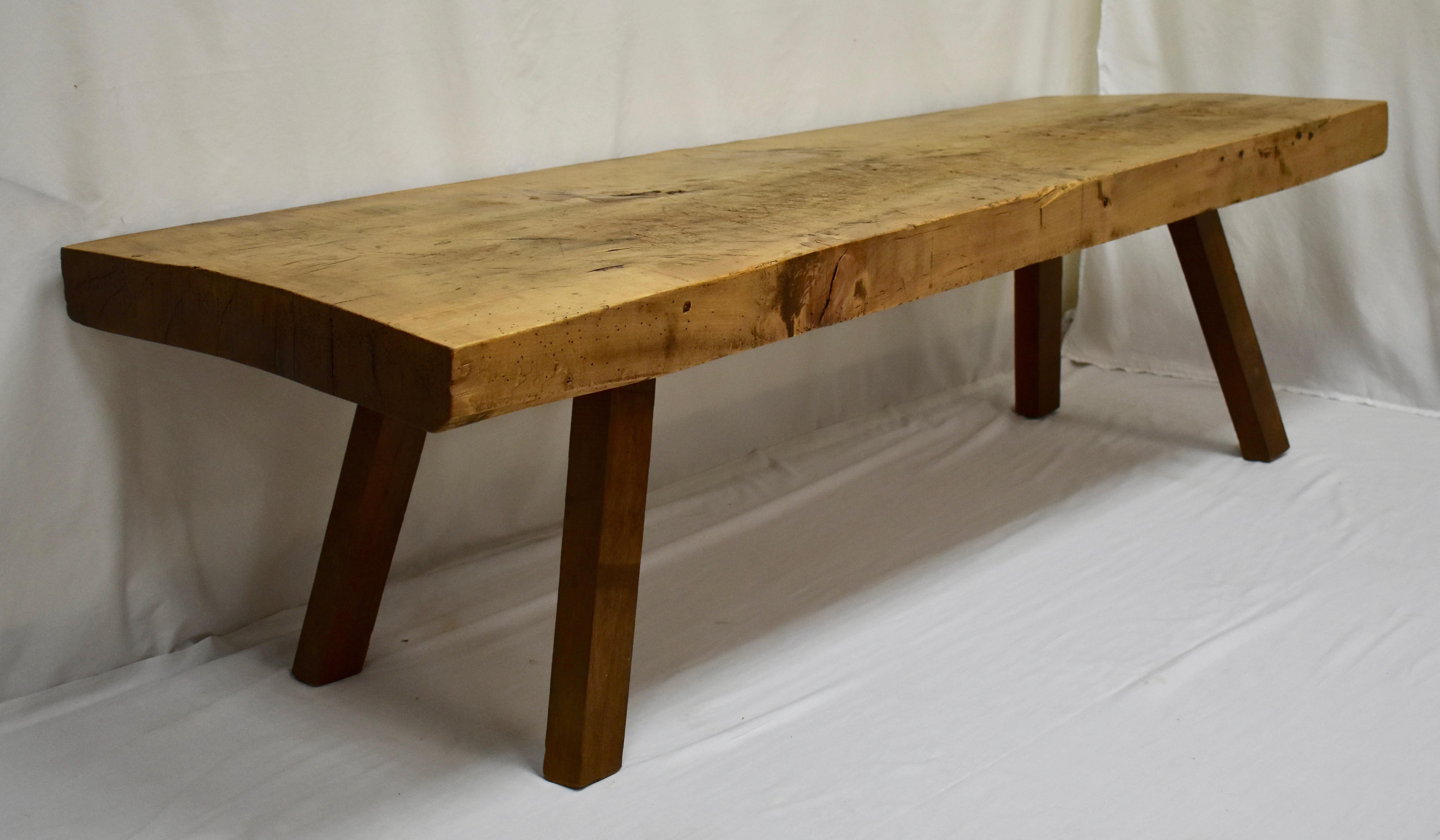 Hungarian Massive Oak Pig Bench Coffee Table
