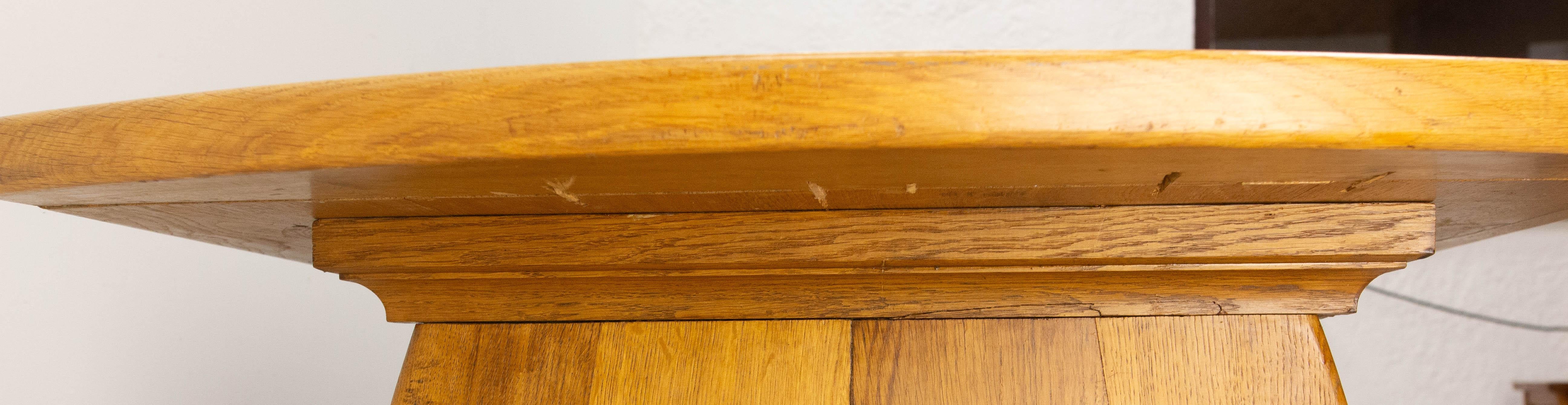 Massive Oak Table Art Nouveau Inspiration, France, Mid-20th Century For Sale 2