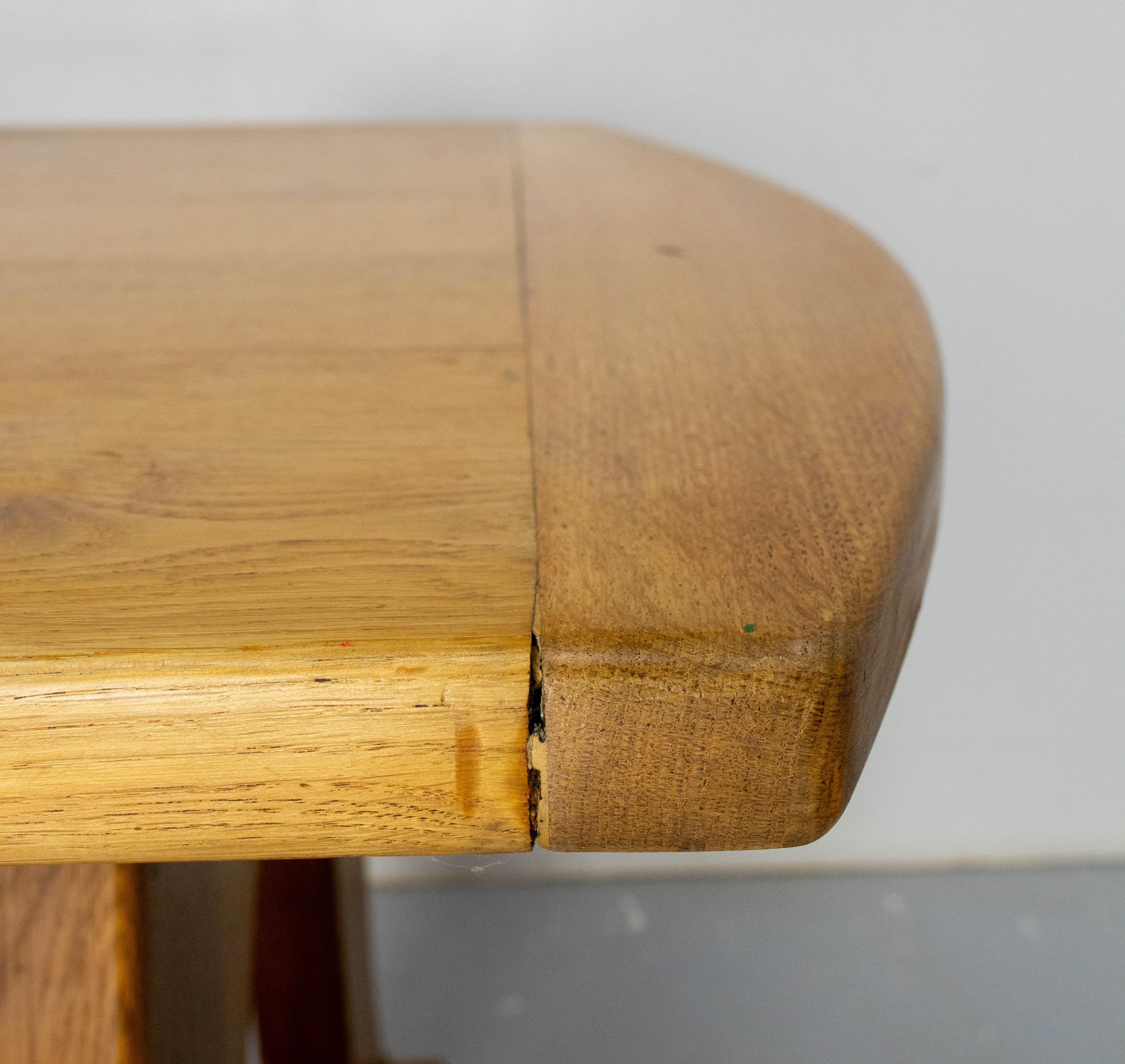 Massive Oak Table Art Nouveau Inspiration, France, Mid-20th Century For Sale 3